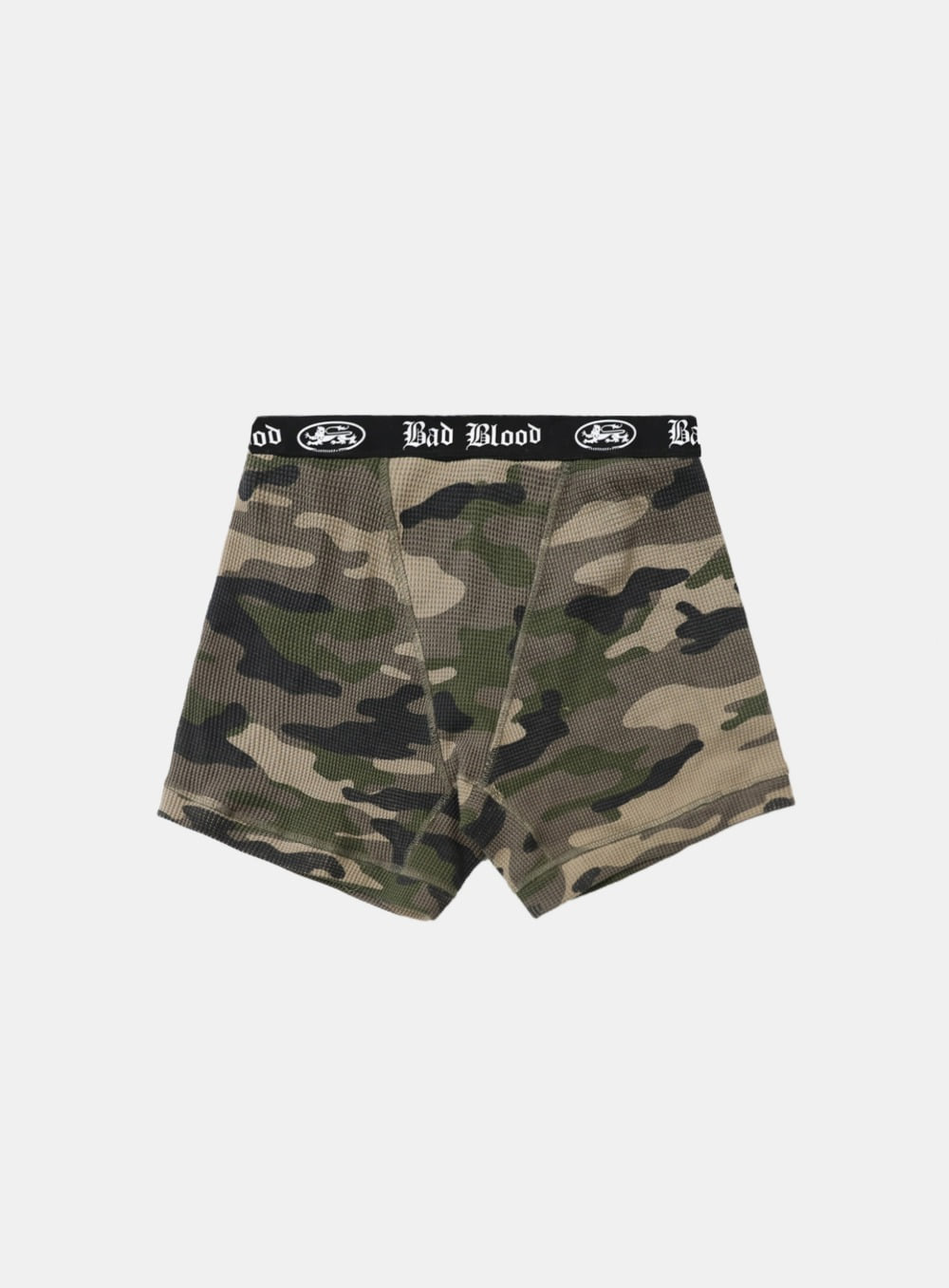[w-pnt25-014] Mystic Waffle Knit Boxer Briefs - Green Camo