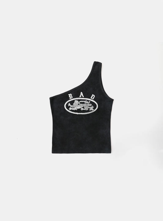 Ryan Patch One Shoulder Tank - Washed Black