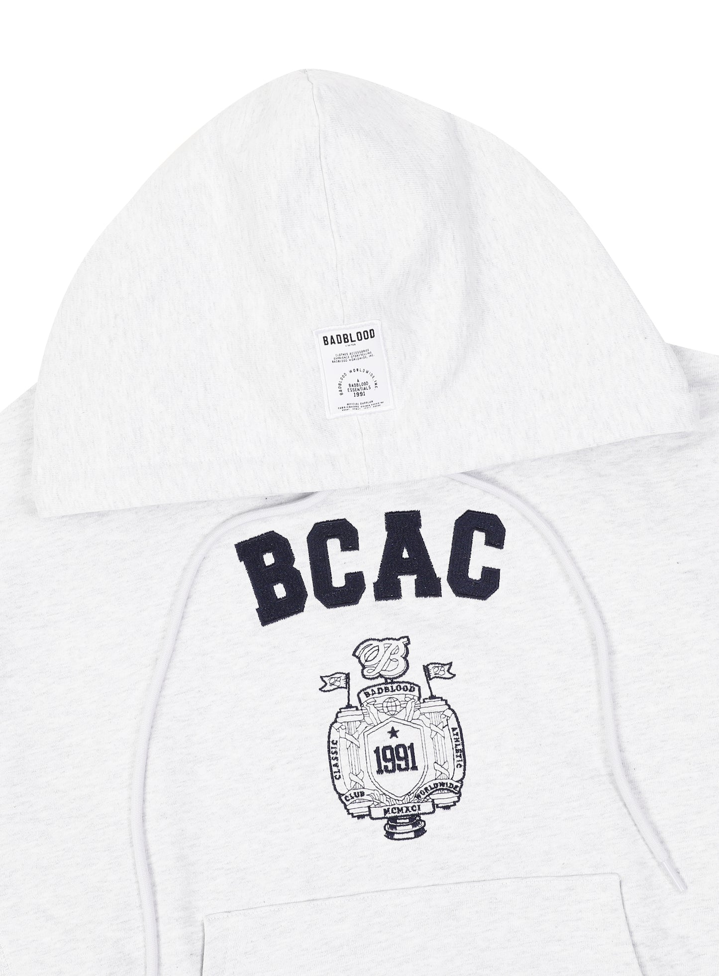 BCAC Emblem Heavyweight Hoodie - Ash Gray