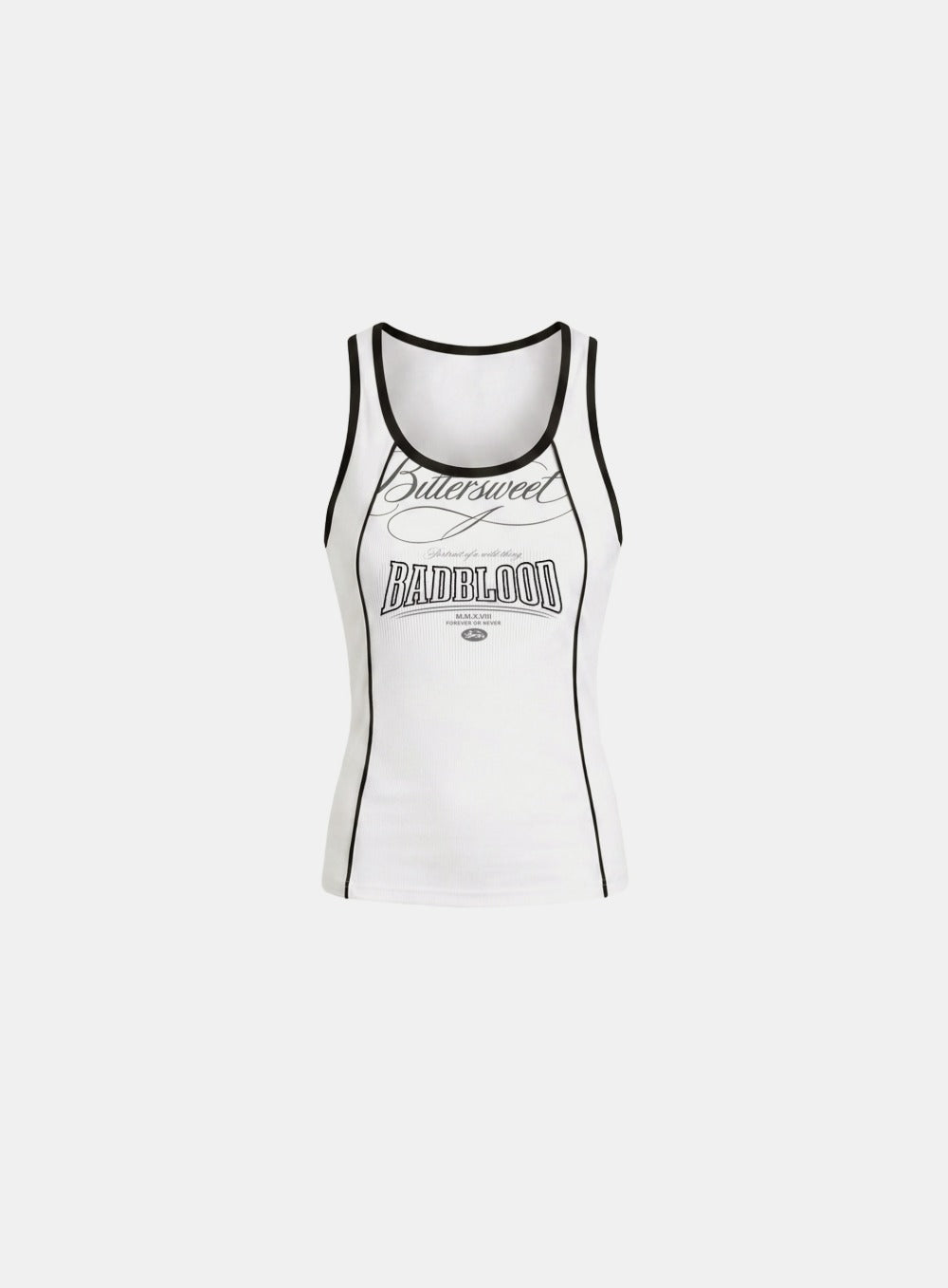 [w-tnk26-037] 90s Vintage Club Jersey Tank - White