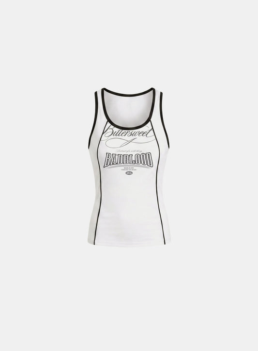 [w-tnk26-037] 90s Vintage Club Jersey Tank - White