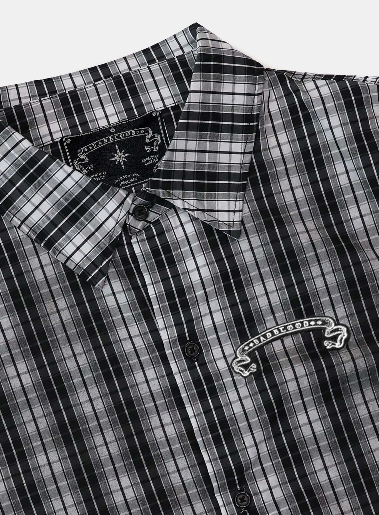 Cosmo Graphic Short Sleeve Shirt - White Check
