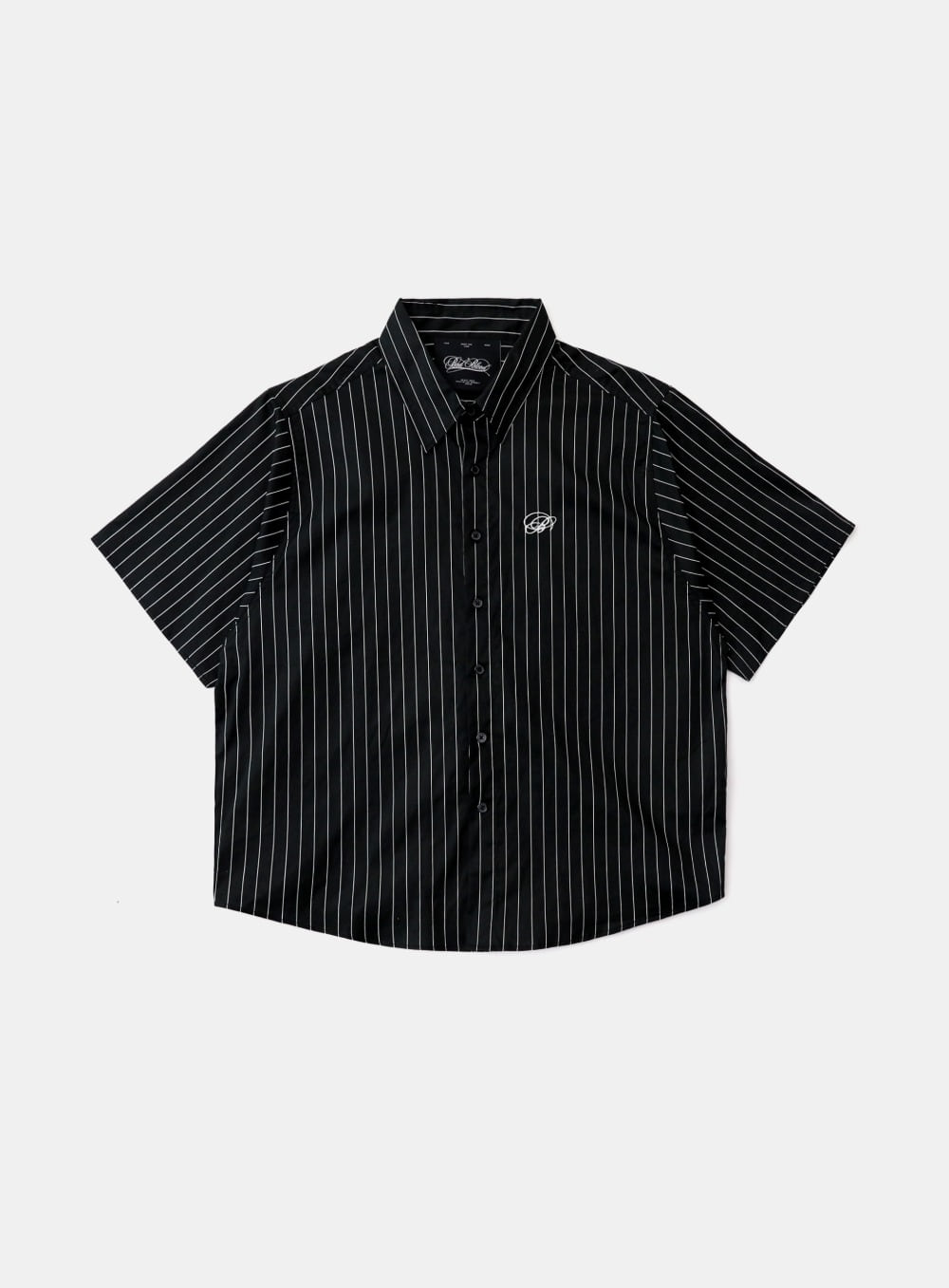 Dark Classic Short Sleeve Shirt - Black/Striped