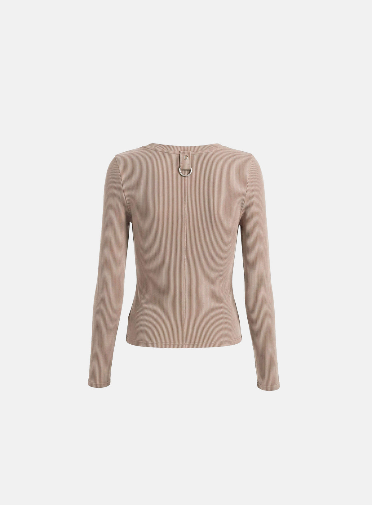 [w-tee26-262] Delta 2 Utility Cotton Rib Crew Neck Long Sleeve - Tan