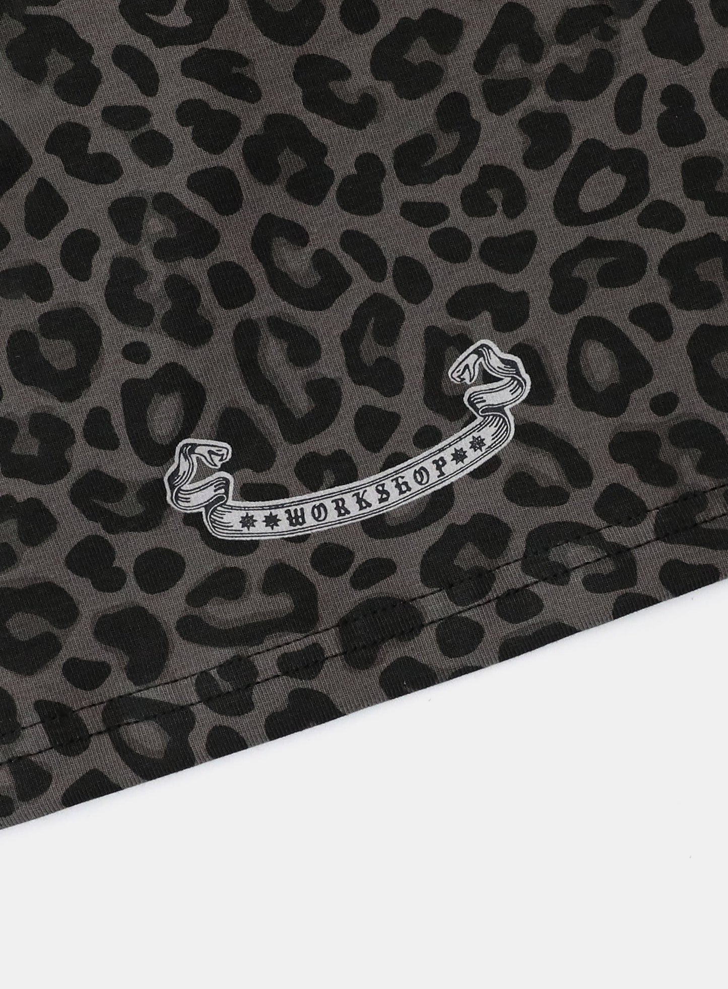 Mystic Oval Logo Jersey Ringer T-Shirt - Black Leopard