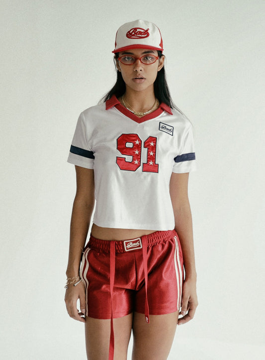 91 Football Shorts – Red