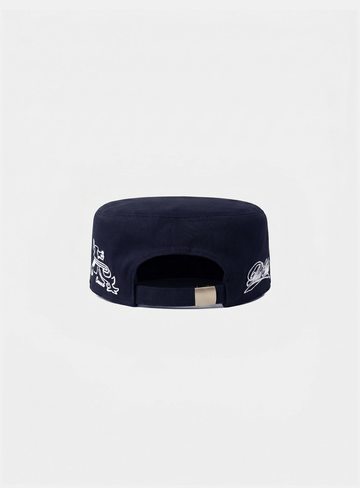 [w-hat26-007] Big B Logo Pillbox Cap - Navy