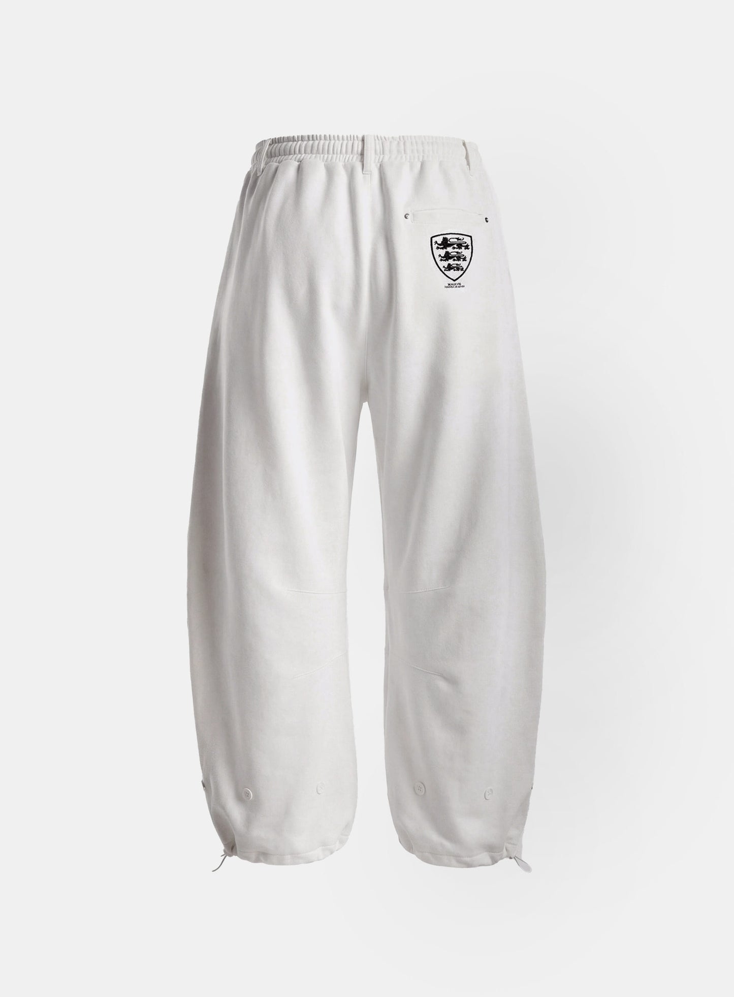 [w-pts26-060] Shield-M Semi-Curved Fit Joggers - White