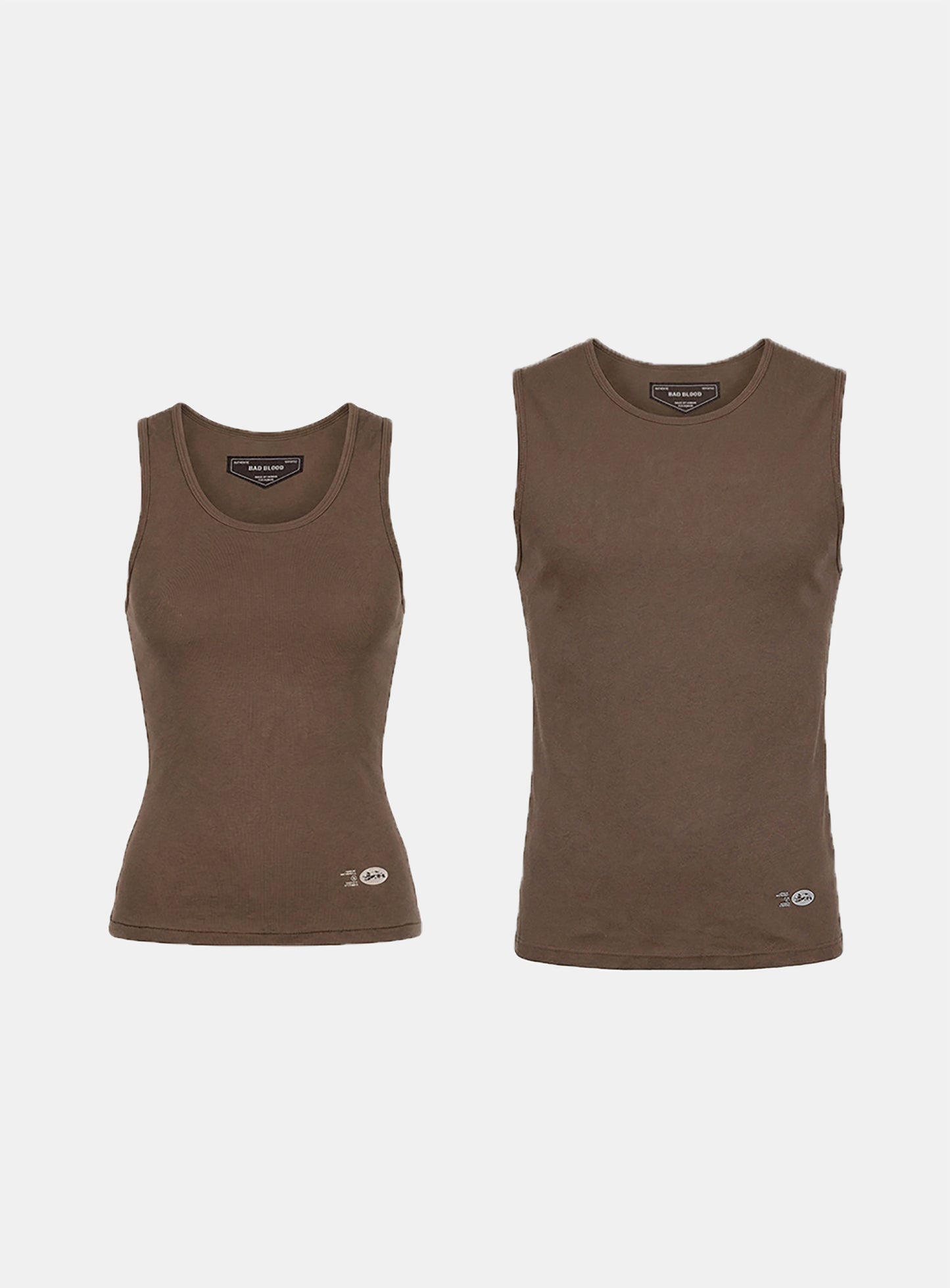 [w-tnk26-012] BS Cotton Jersey Classic Tank - Brown