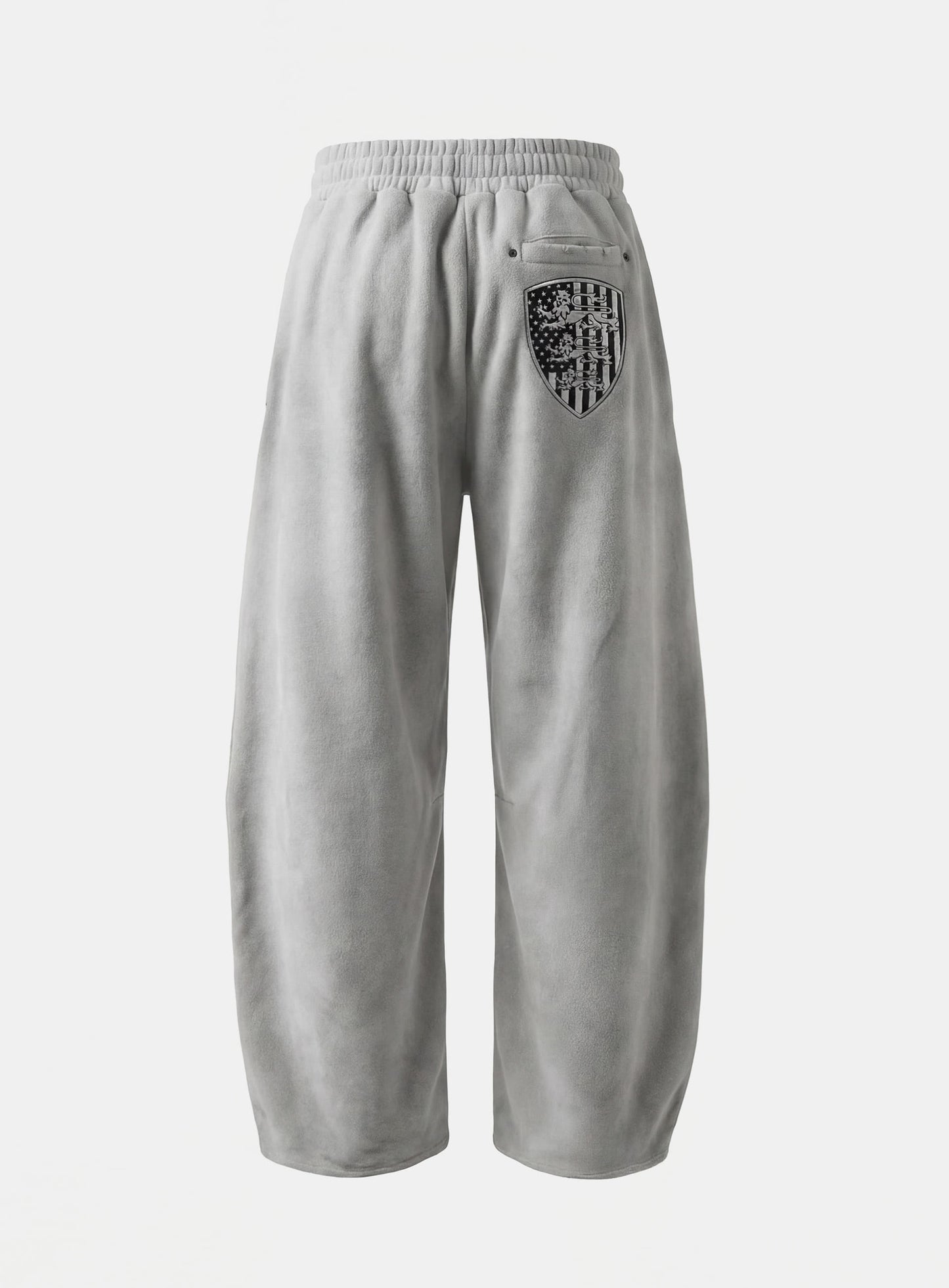 [w-pts25-118] Shield Old Glory 2-Way Curved Jogger Trousers - Dusty White