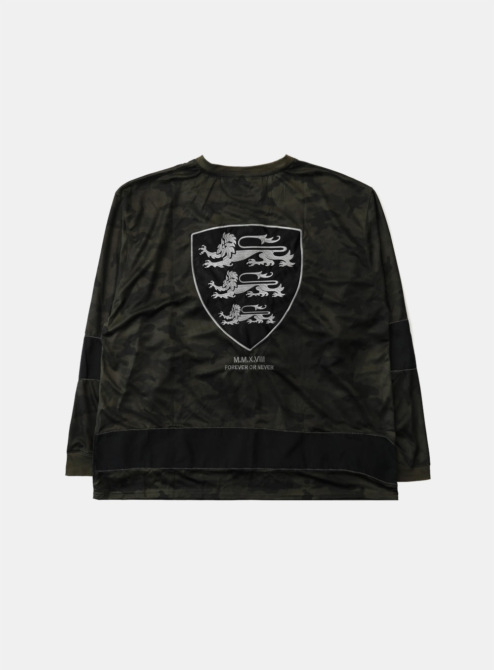 Shield M Contrast V-Neck Jersey Long Sleeve - Green Camo