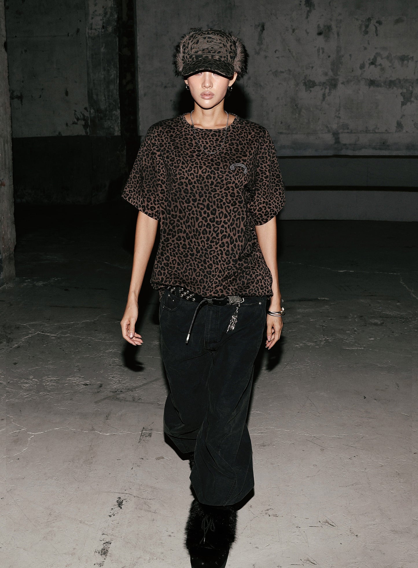 Viper Logo T-Shirt - Brown Leopard