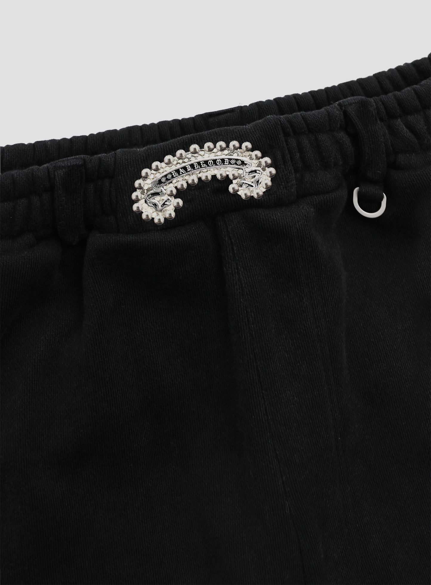 [w-pts25-076] Viper Gemstone 2-Way Curved Jogger Trousers -Black