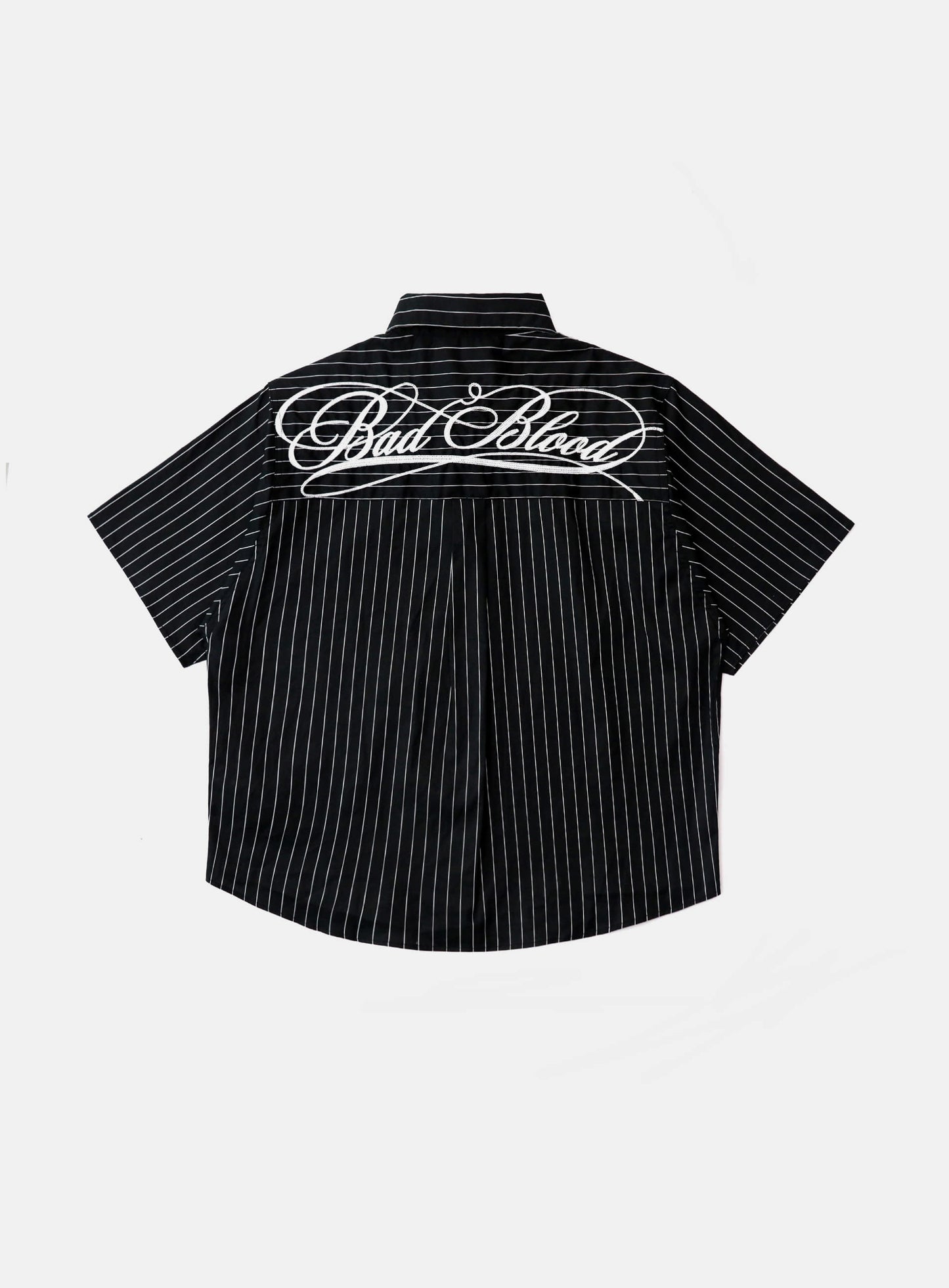 Dark Classic Short Sleeve Shirt - Black/Striped