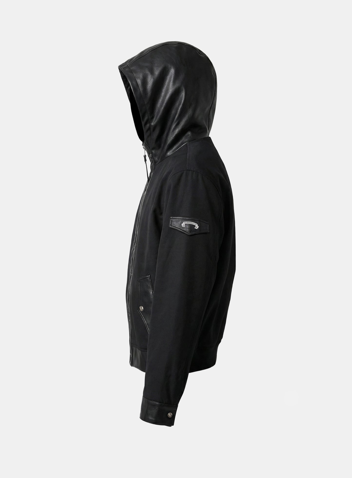 [w-jkt25-074] Viper91 Contrast Hooded Blouson - Black