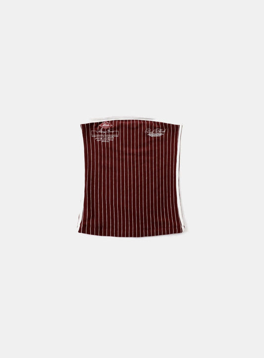 Classic Logo Stripe Tube Top - Wine