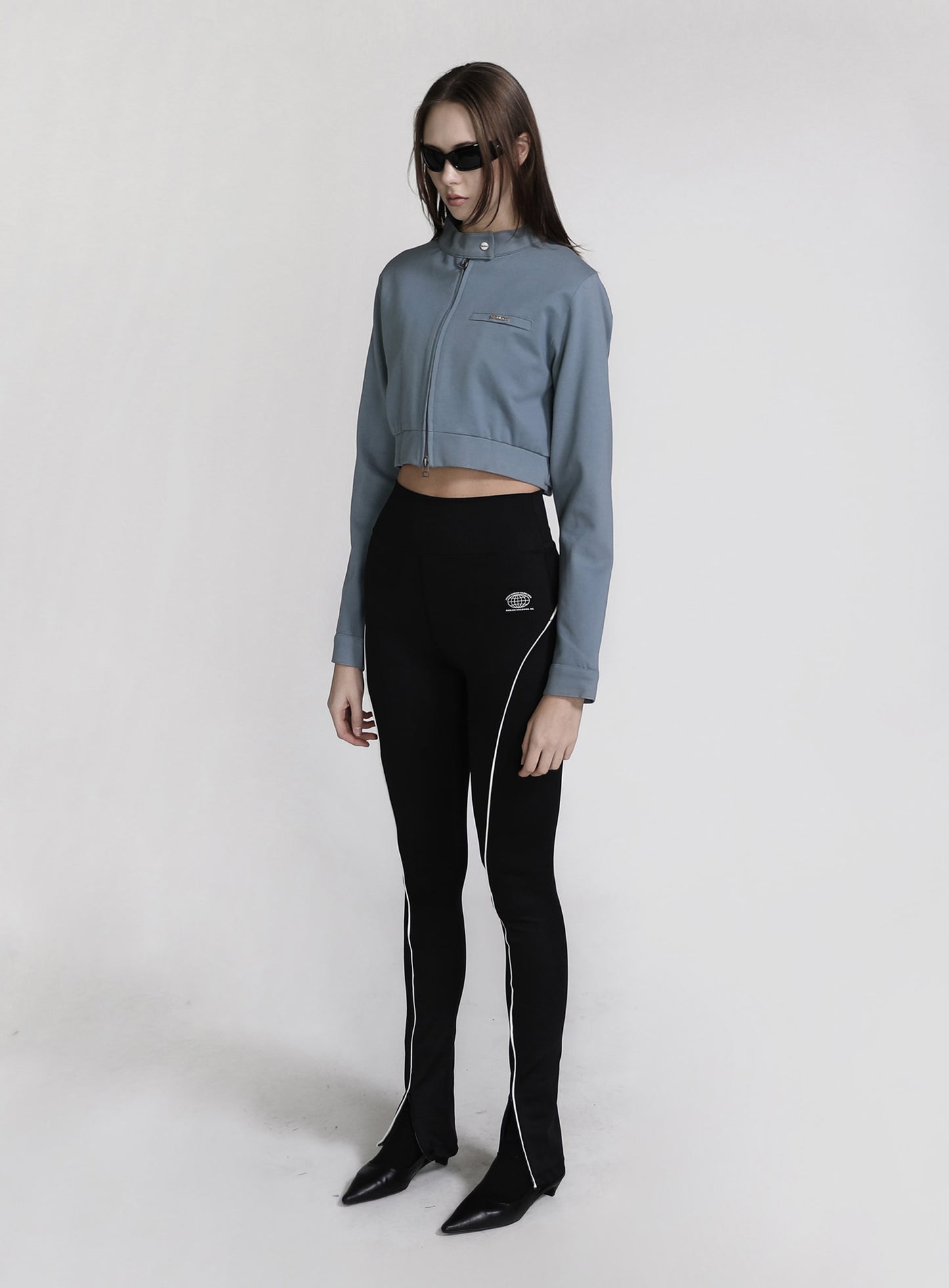 Ponte Racing Jacket - Dusty Blue