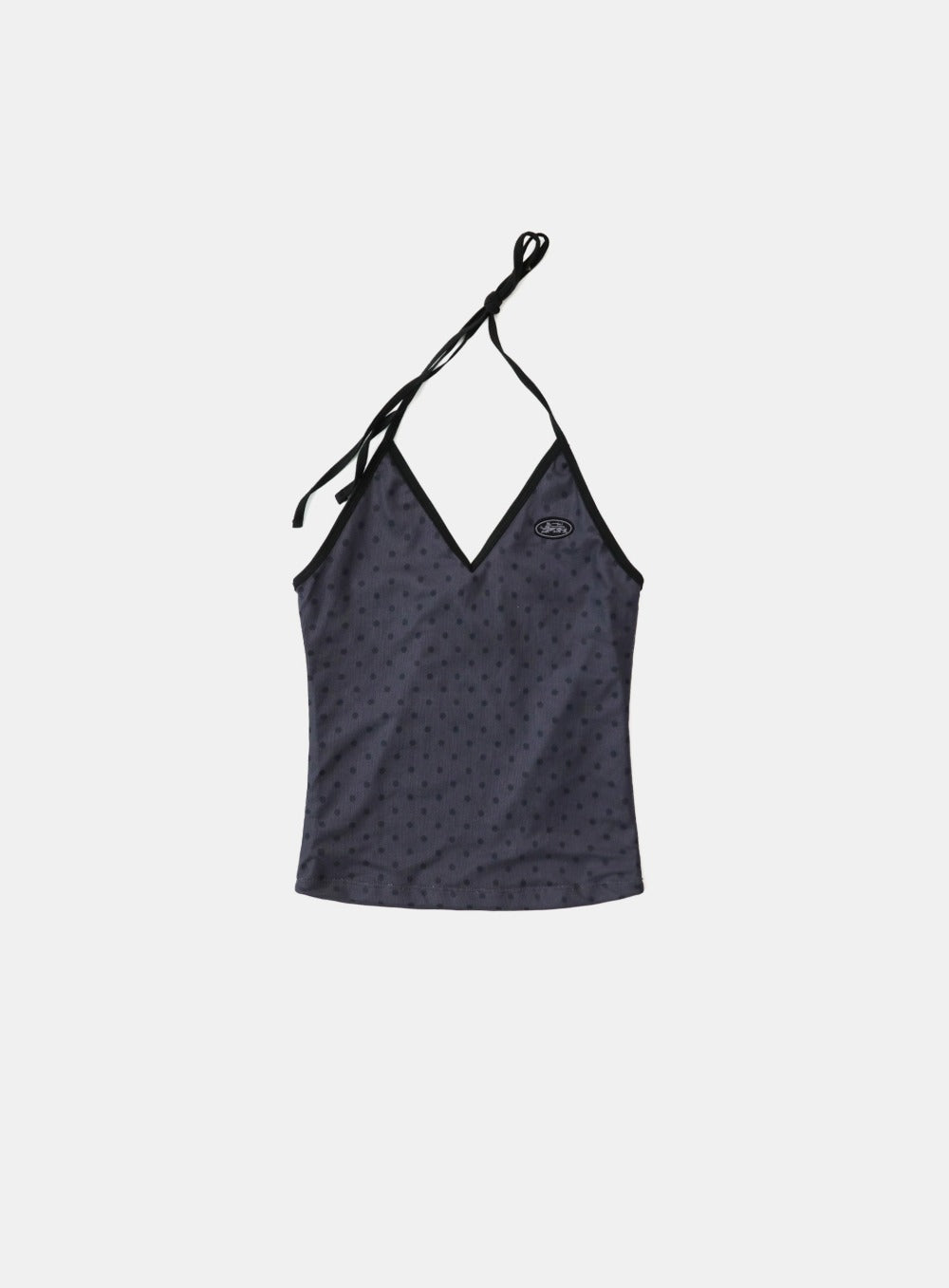 [AQUA] Splash Dot Halter Tank - Charcoal