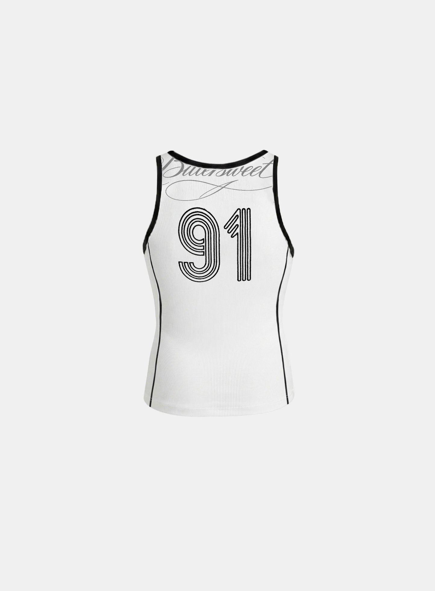[w-tnk26-037] 90s Vintage Club Jersey Tank - White