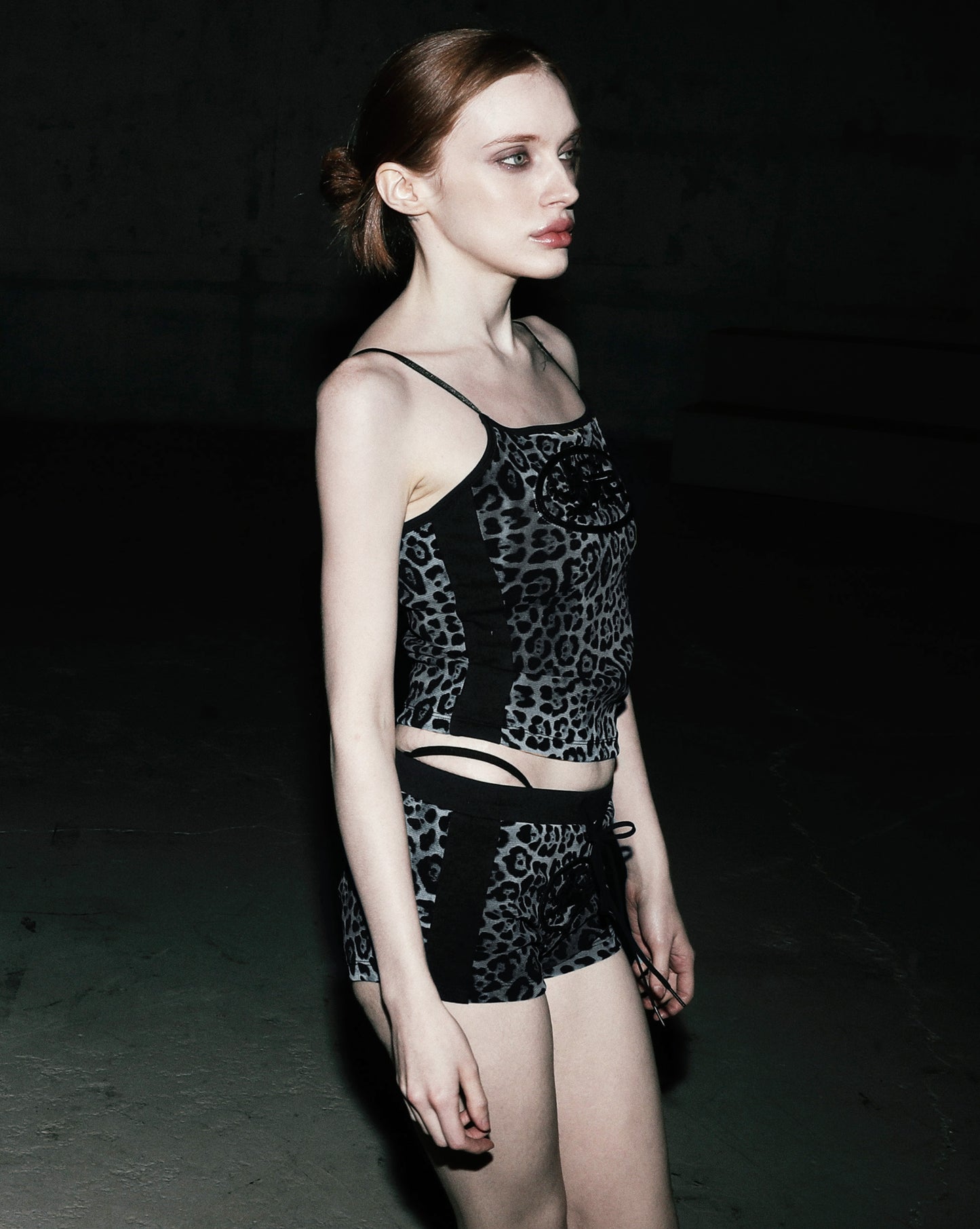 Mystic String Tank - Black Leopard