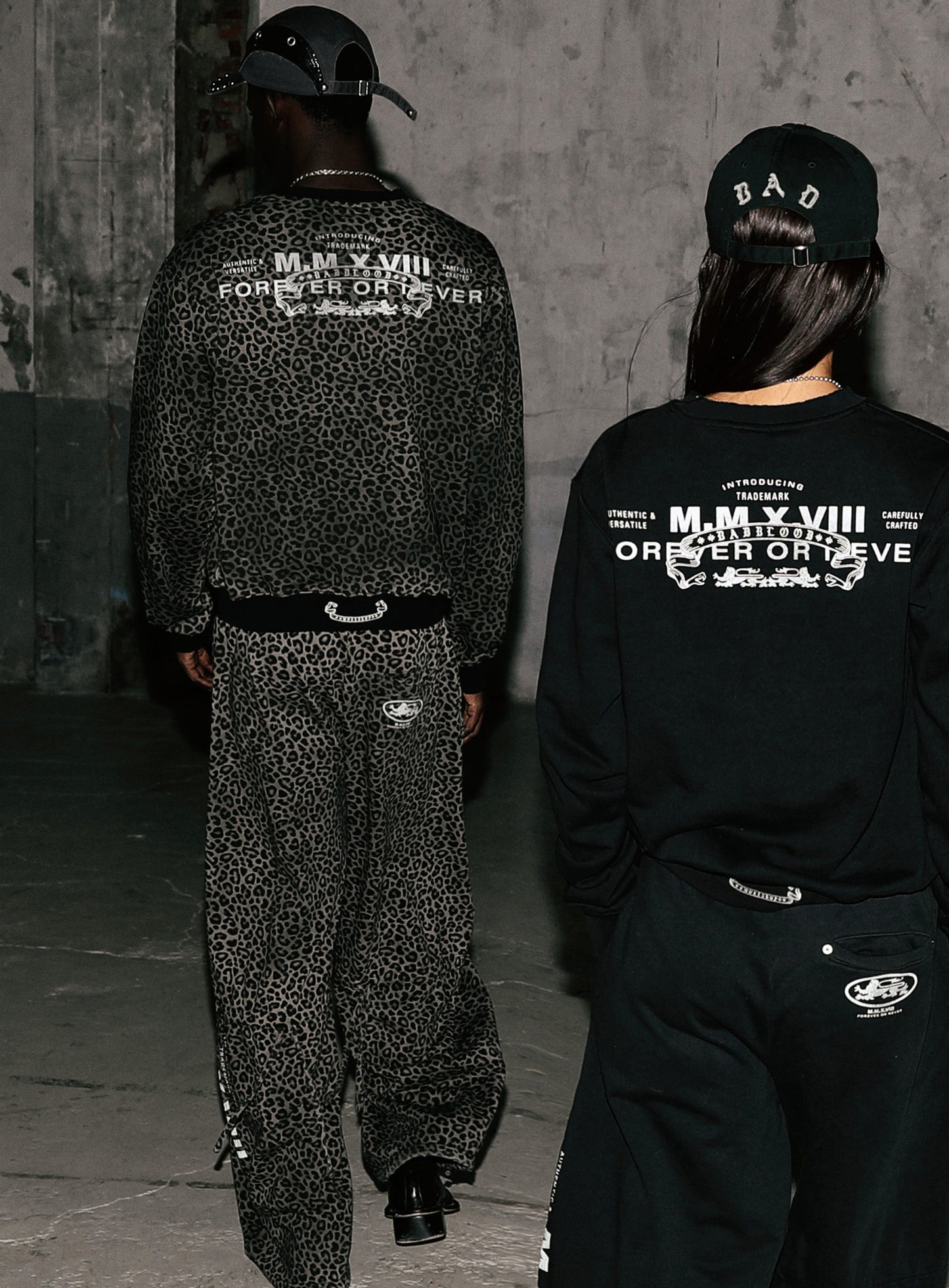 Viper Logo 2-Way Curved Jogger Trousers - Black Leopard