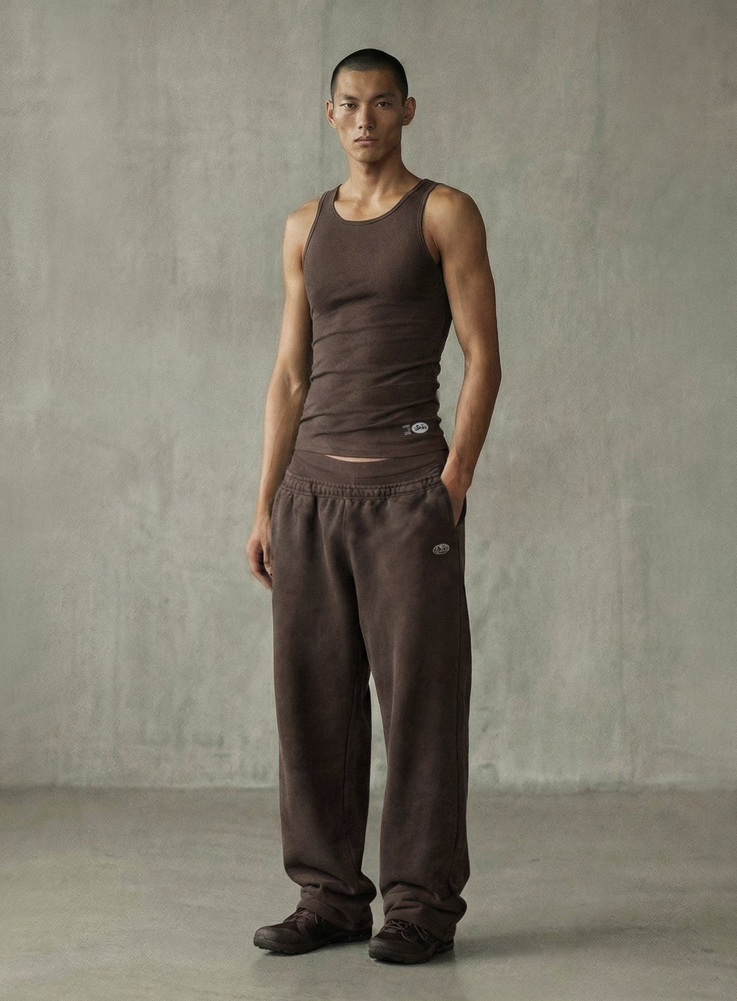 [w-tnk26-012] BS Cotton Jersey Classic Tank - Brown