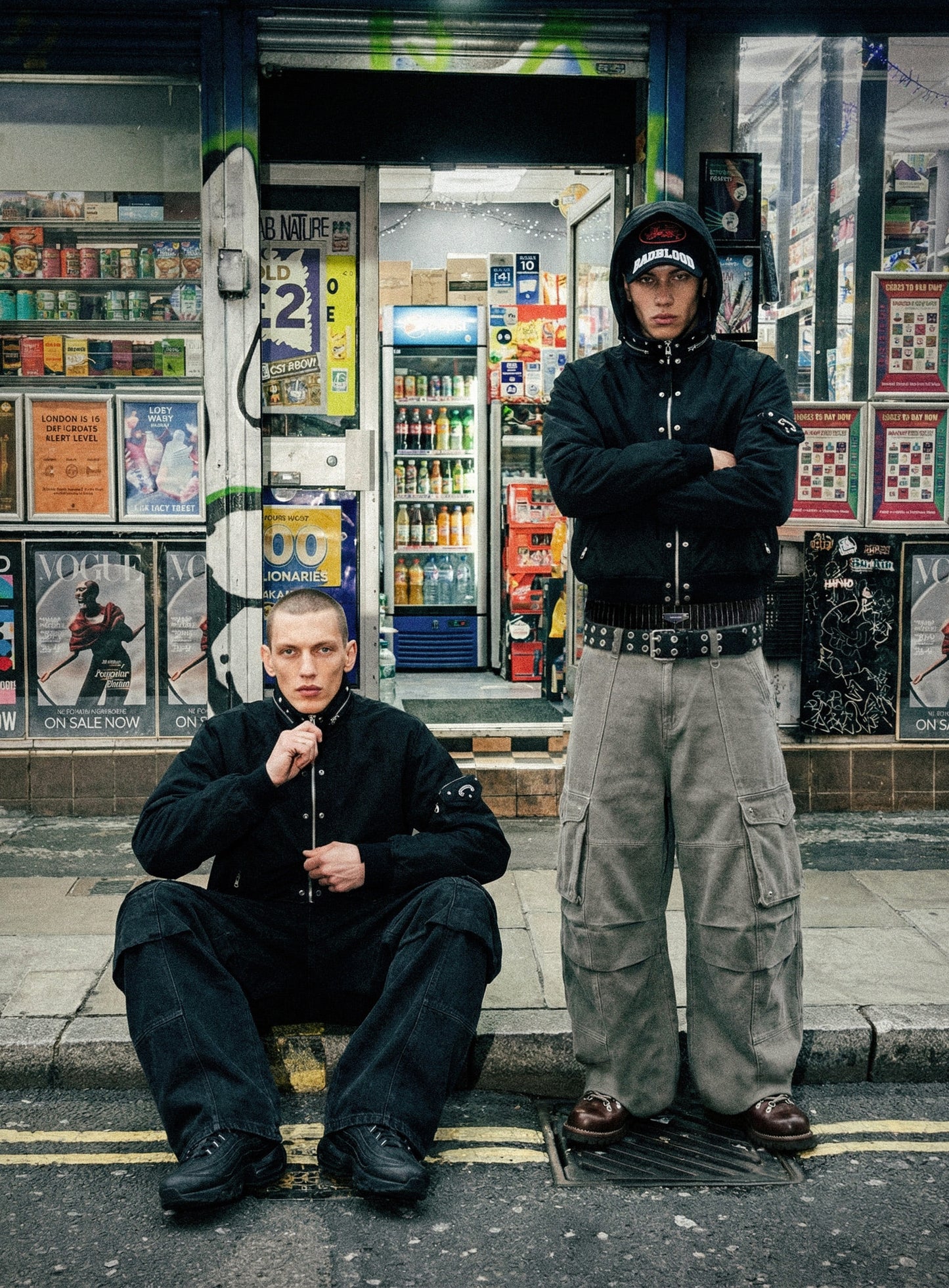 [w-pts26-067] Arc Curved Fit Cargo Pants - Khaki Grey