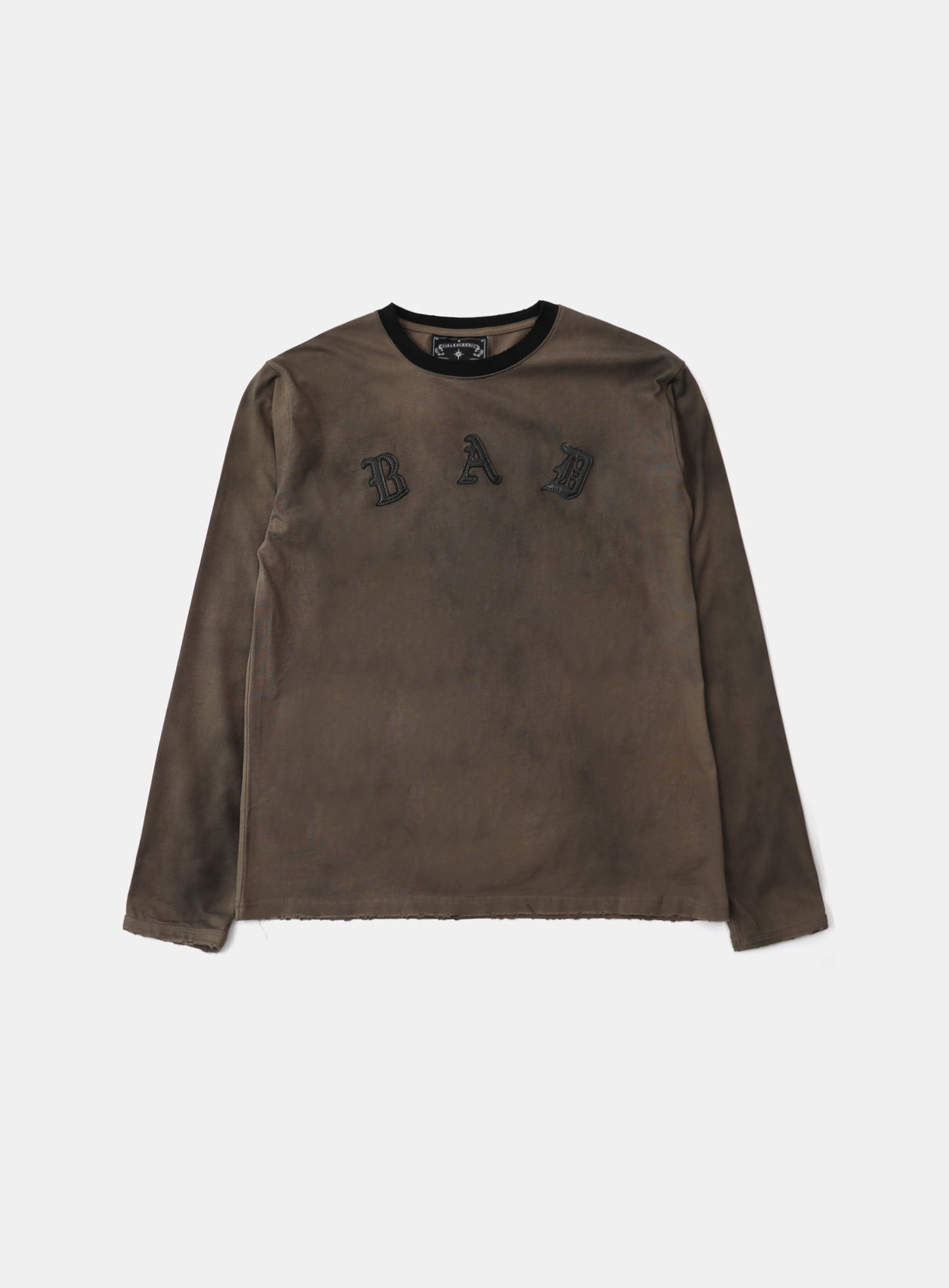 Cosmo Bad Patch Ringer Long Sleeve - Tobacco
