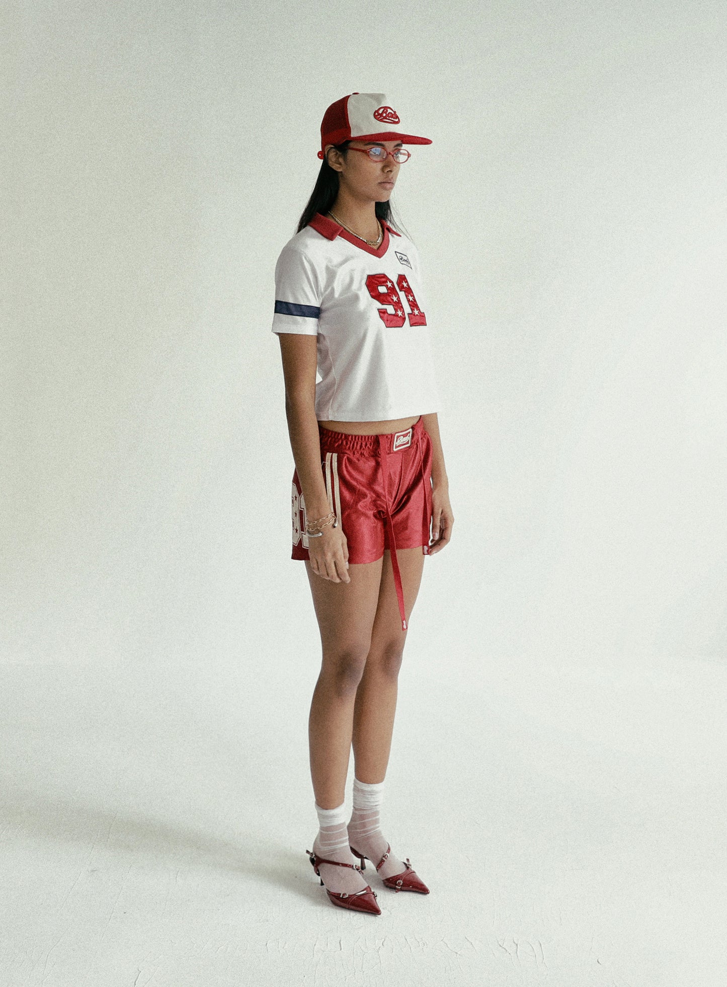 91 Football Shorts – Red