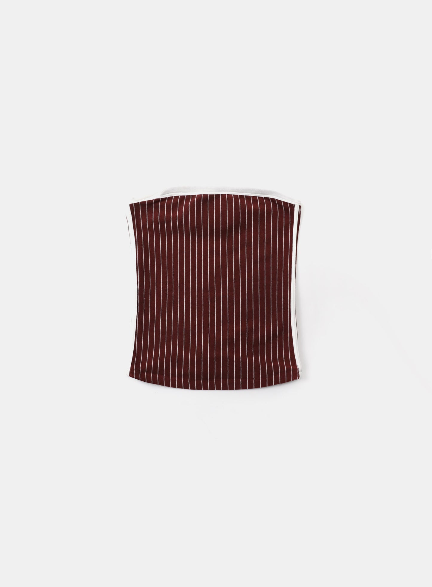 Classic Logo Stripe Tube Top - Wine