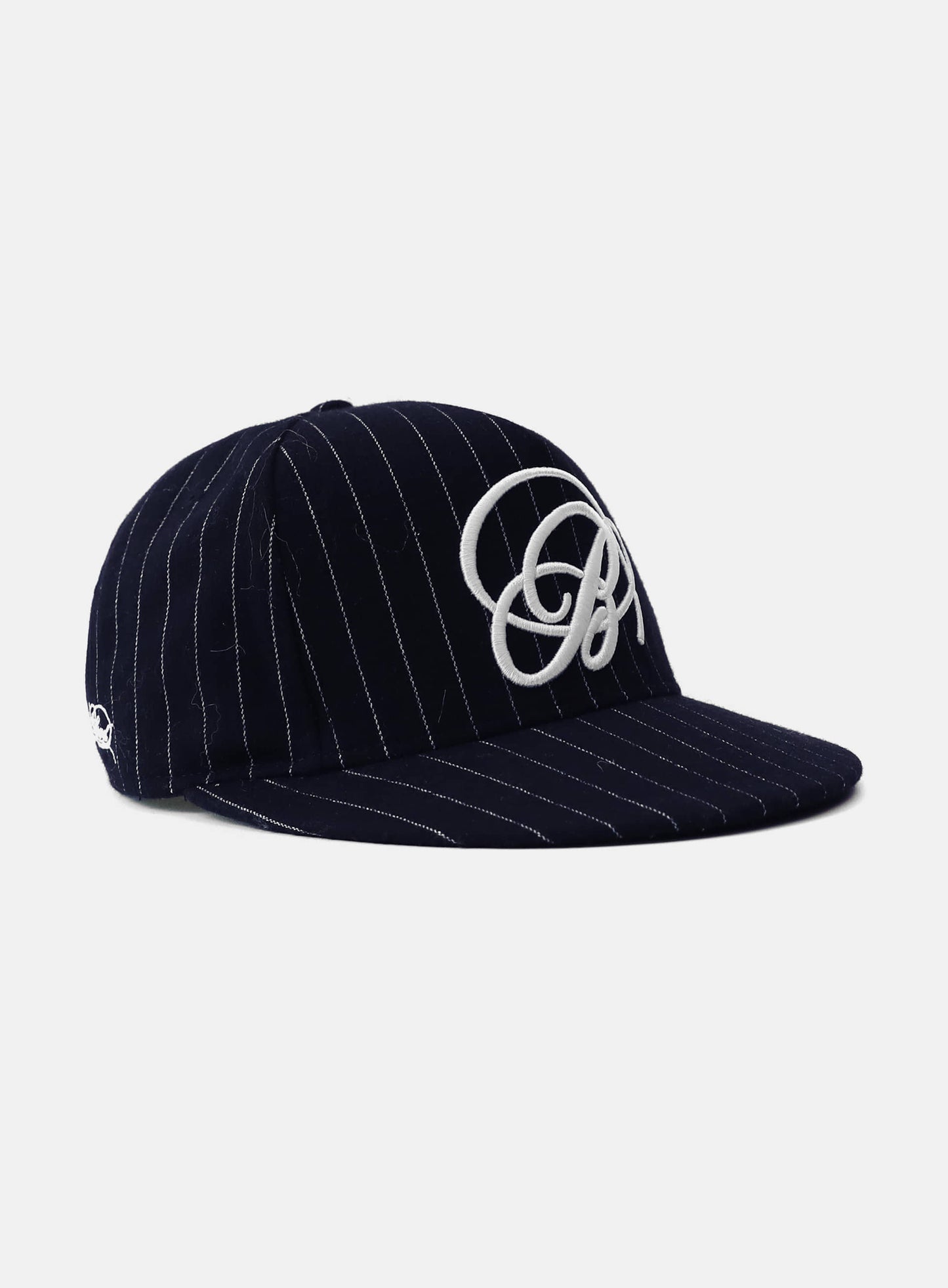 Dark Classic Wool Ballcap - Navy/Striped