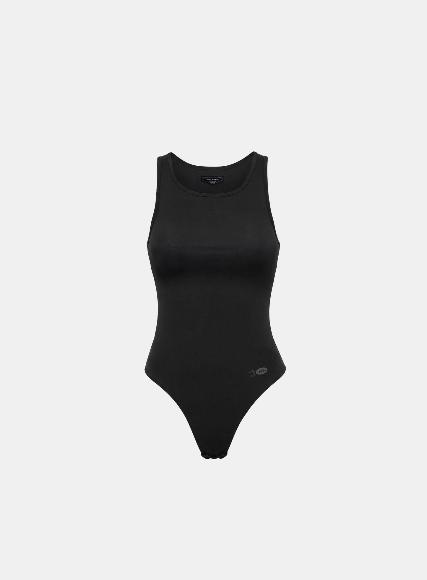 [w-jst26-010] Everyday U-Neck Tank Bodysuit - Black
