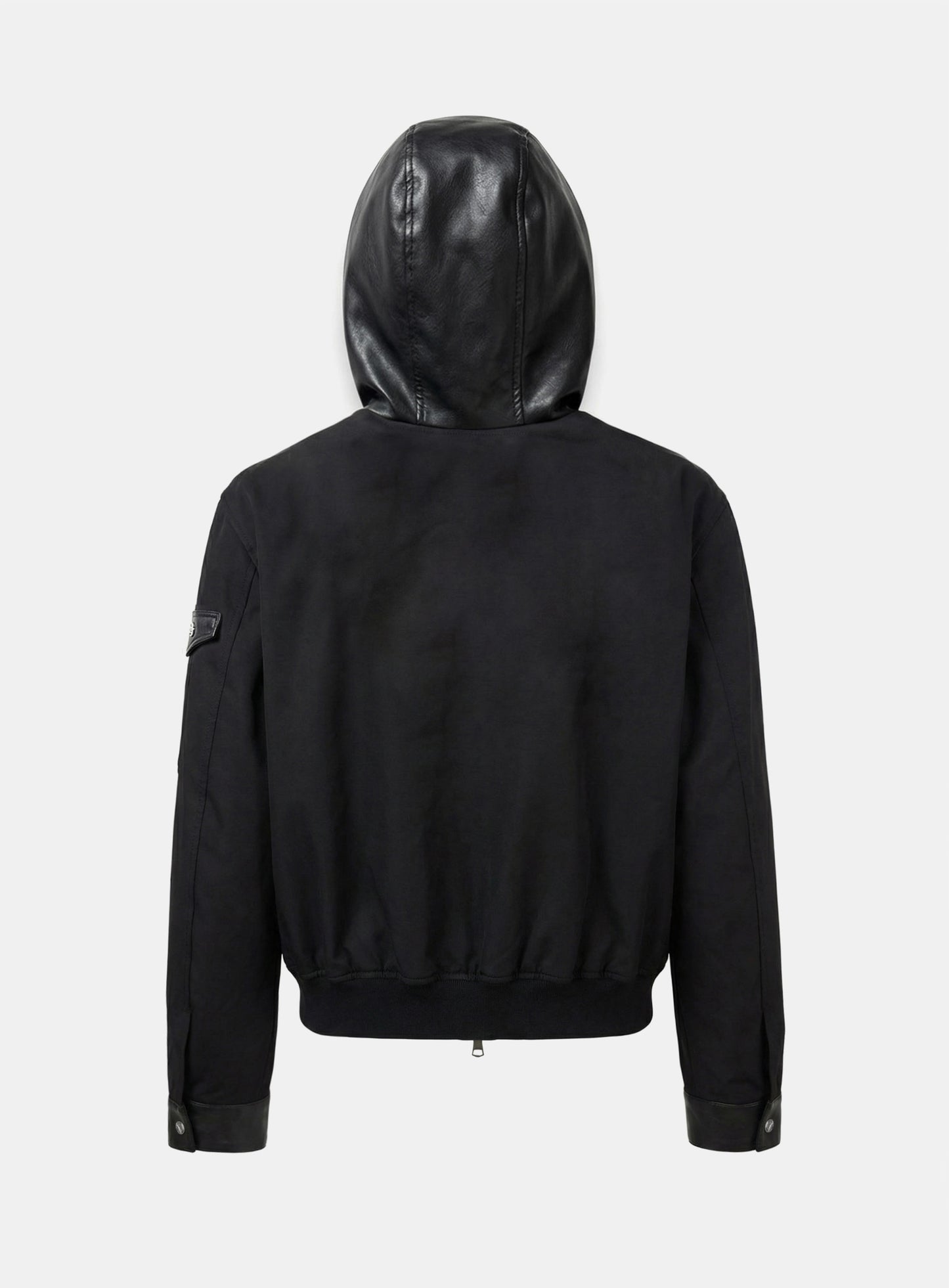 [w-jkt25-074] Viper91 Contrast Hooded Blouson - Black