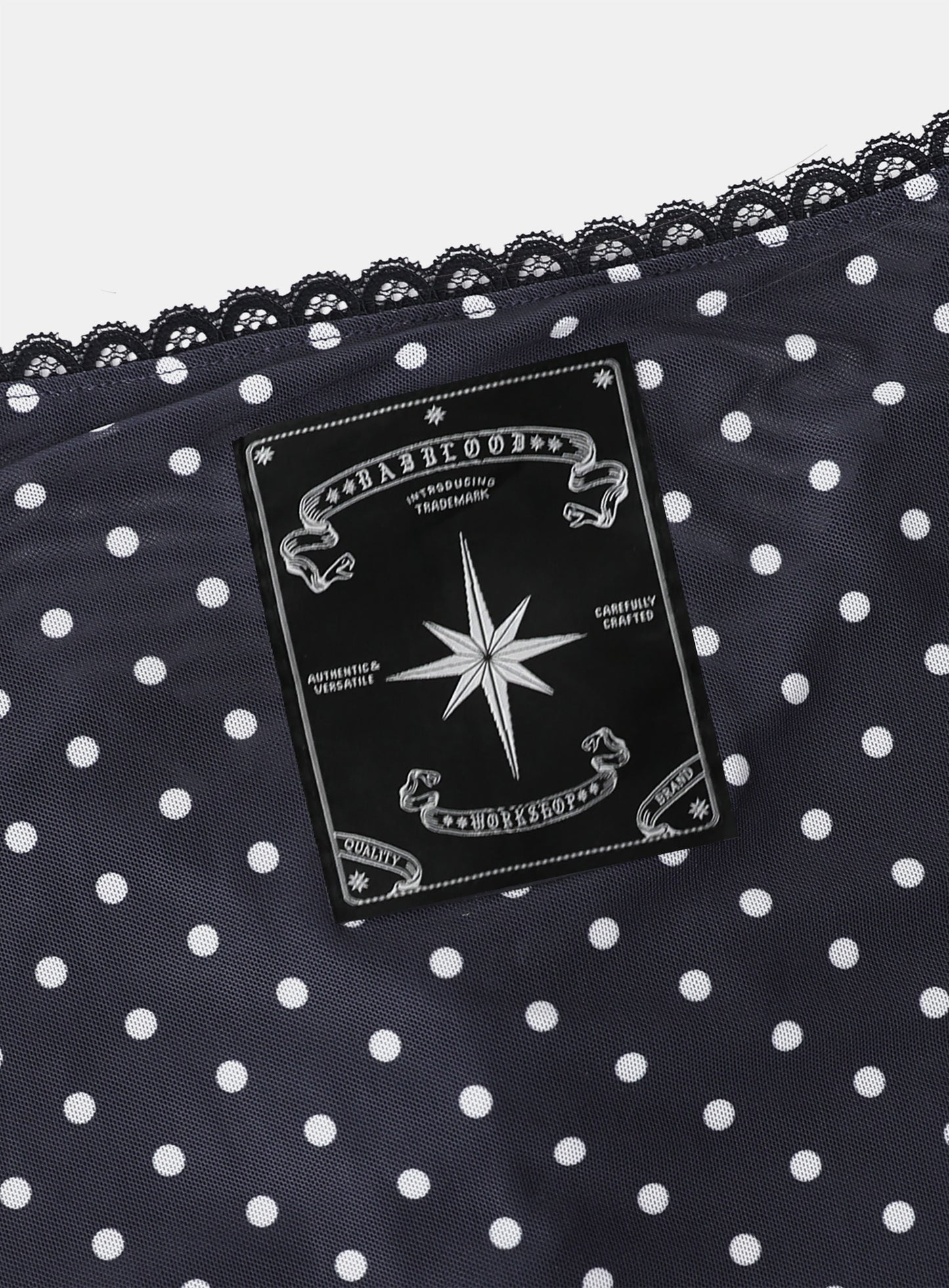 [AQUA] Splash Dot Tie Cardigan - Navy