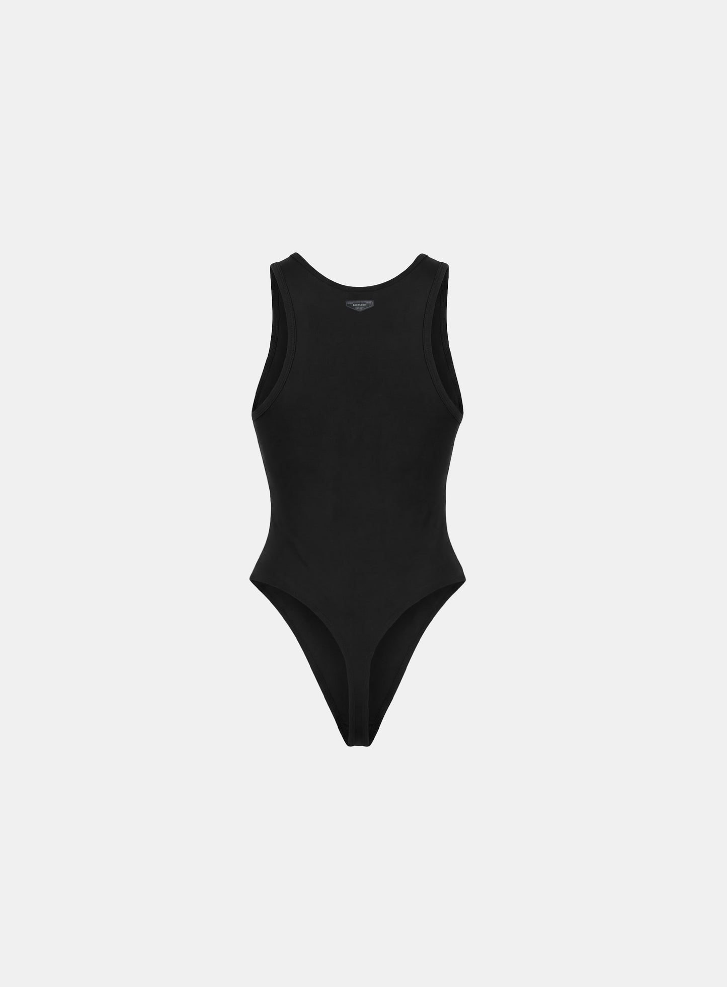 [w-jst26-010] Everyday U-Neck Tank Bodysuit - Black