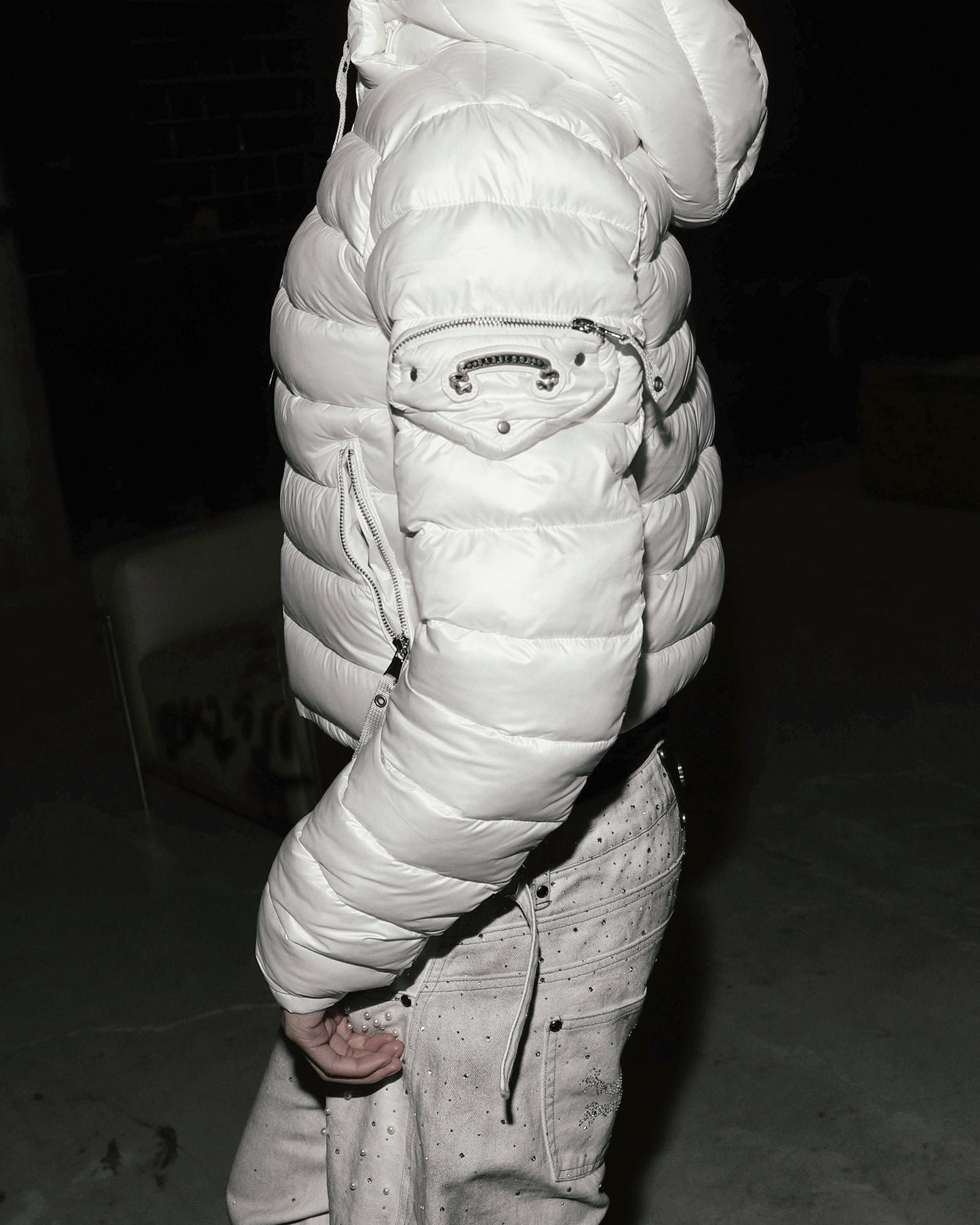 [w-jkt25-060] Viper 31-1 Lightweight Hooded Puffer - White