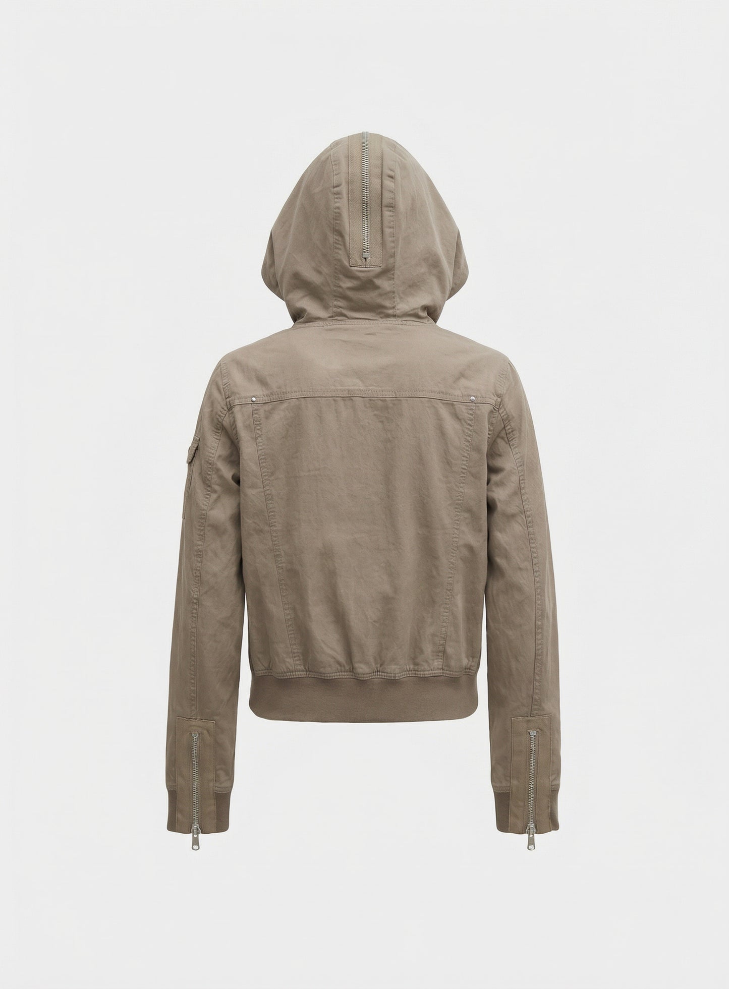 [w-jkt26-026] Daytona Nylon Hooded Jacket - Khaki Beige