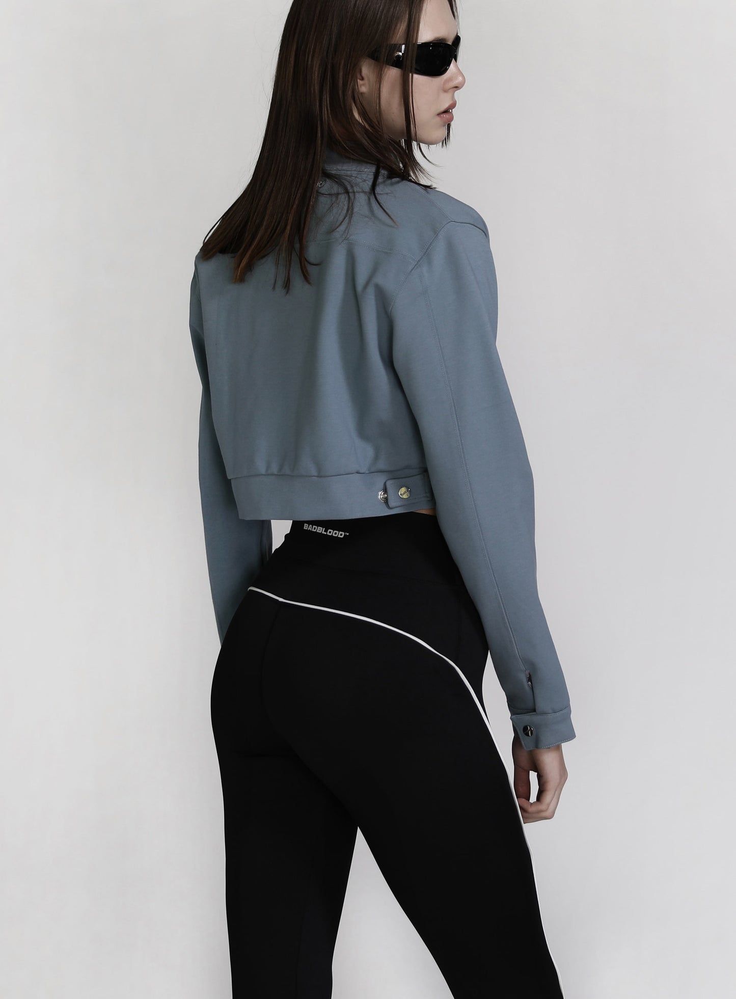 Ponte Racing Jacket - Dusty Blue