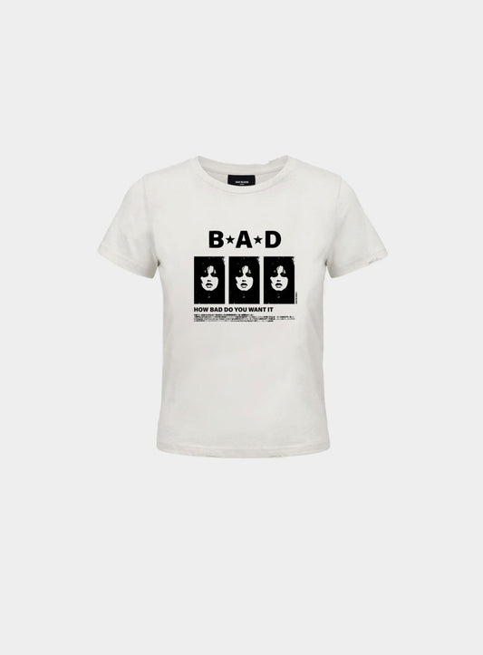 [w-tee26-138] B.A.D. Short Sleeve T-Shirt - White