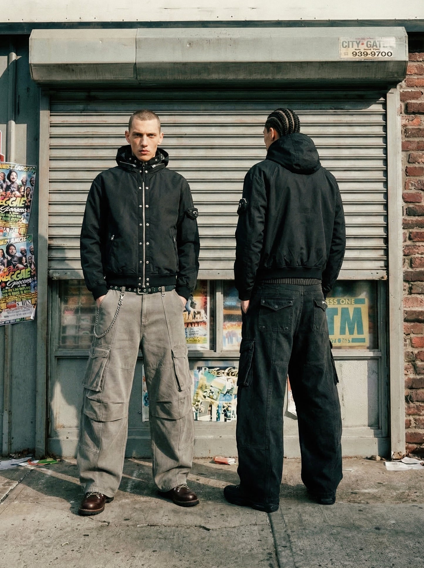 [w-pts26-067] Arc Curved Fit Cargo Pants - Khaki Grey