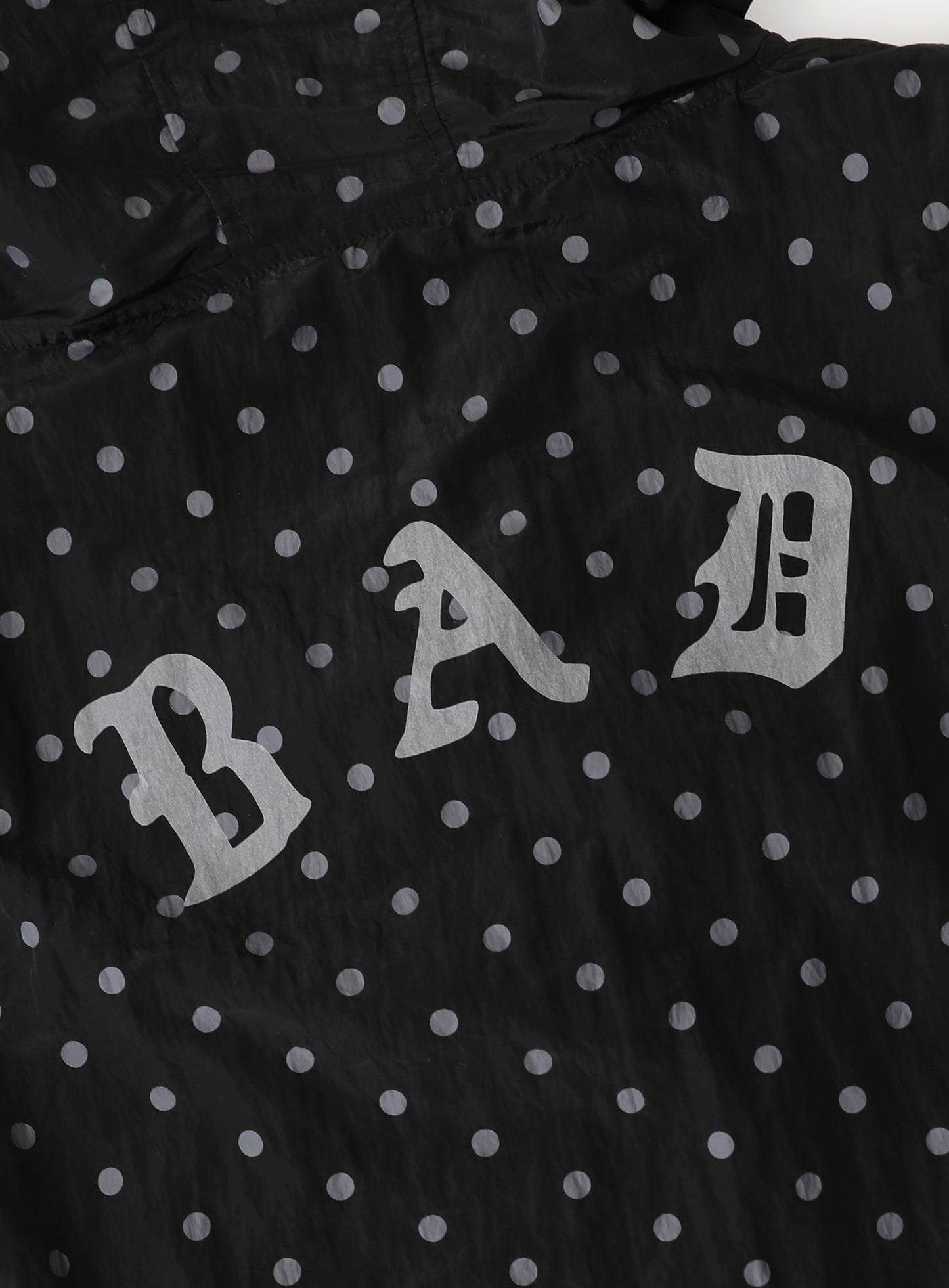 Mystic Nylon Reflective Short Sleeve Hooded Zip-Up - Black Dot