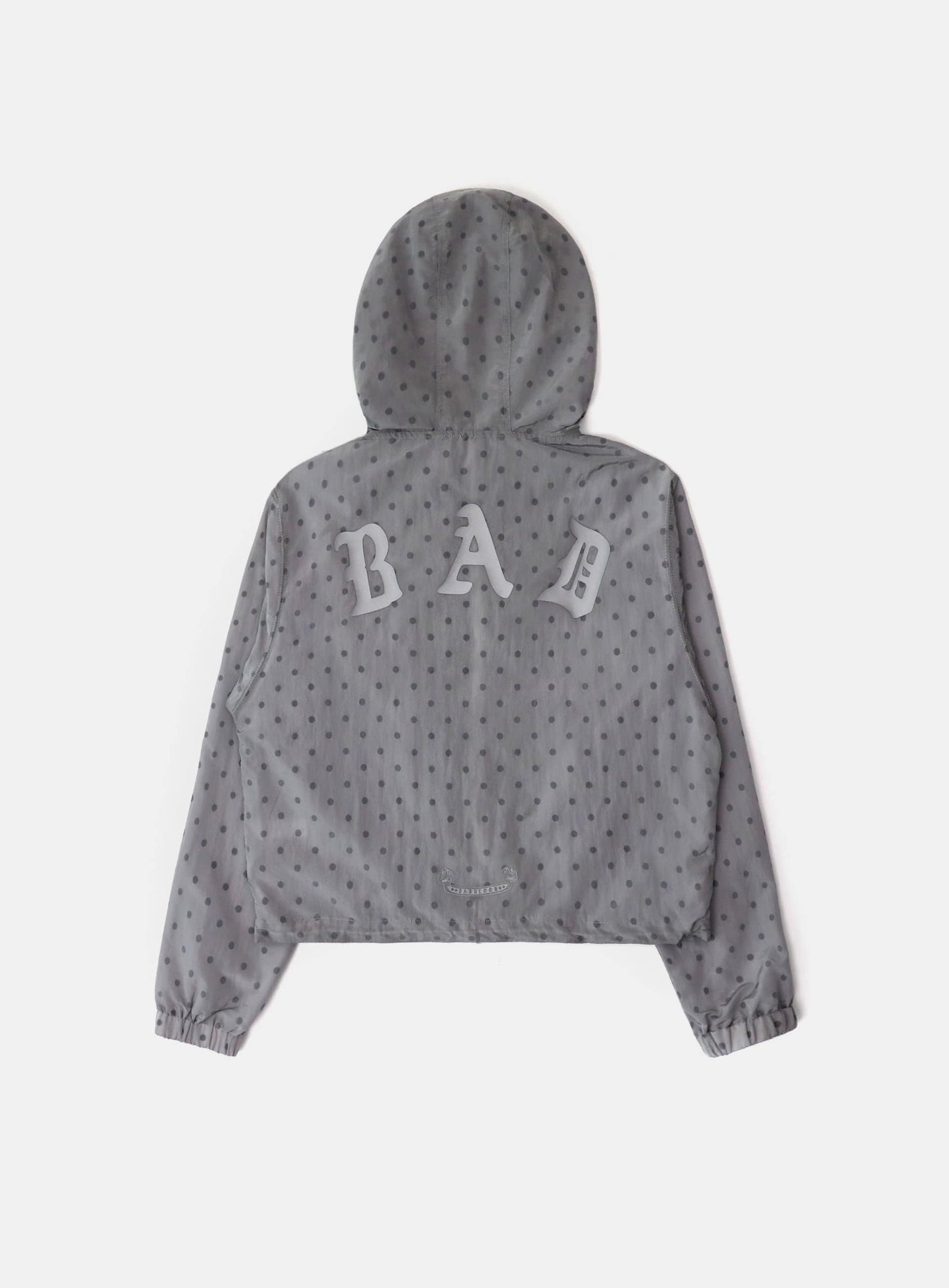 Mystic Nylon Reflective Hooded Zip-Up - Grey Dot