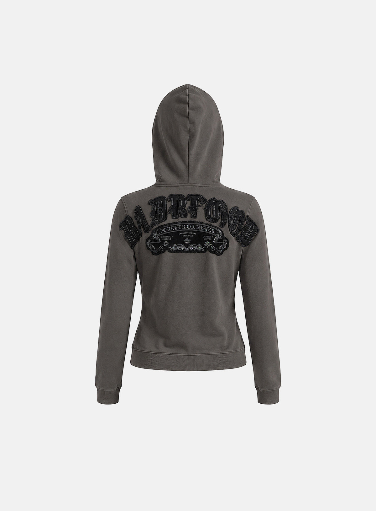 [w-hde26-060] Mystic Capsule Patch Zip-up Hoodie – Charcoal