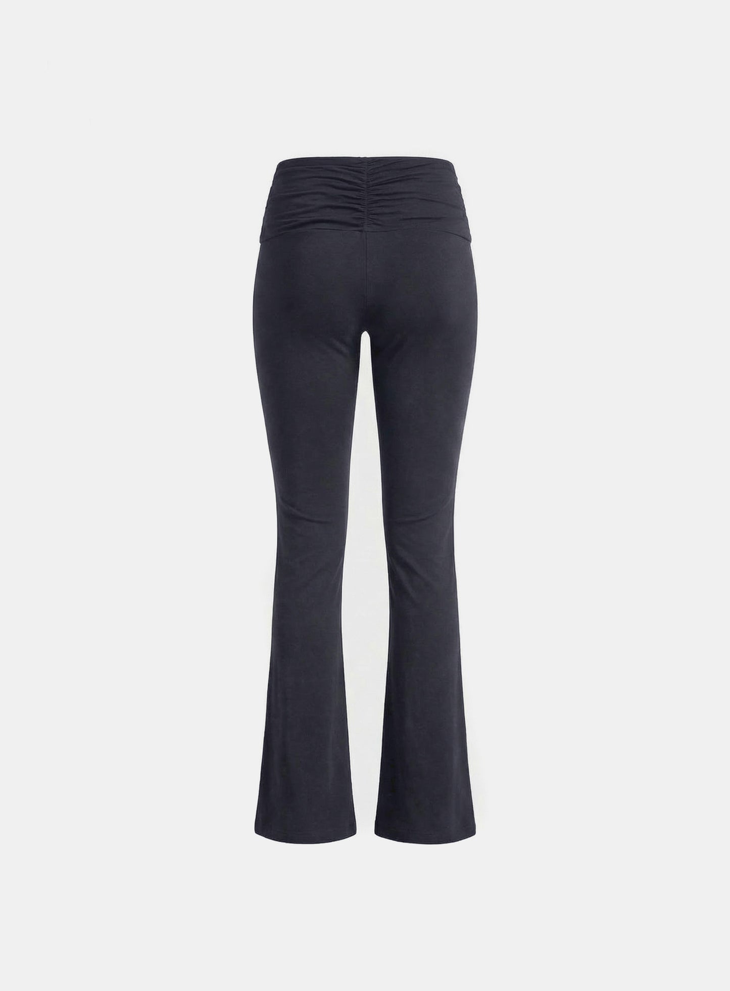 [w-pts26-077] Everyday Tie-Waist Bootcut Pants - Charcoal