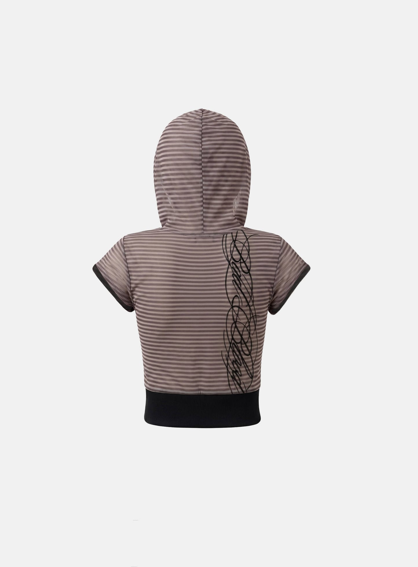 [AQUA] [w-hde26-043] Dark Classic 2 1/2 Zip-up Hoodie - Pink Stripe
