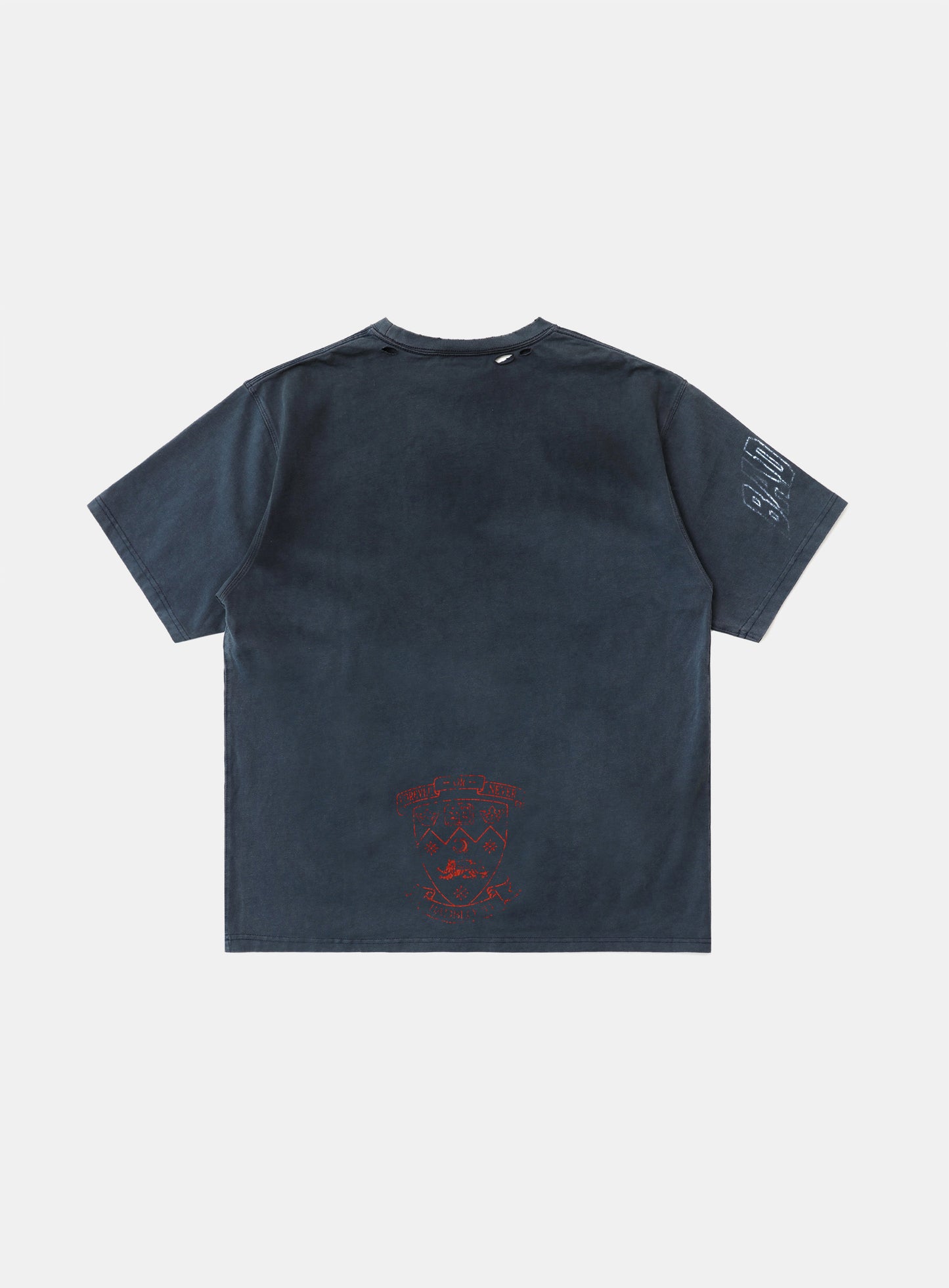 Workshop Print Distressed T-Shirt - Navy