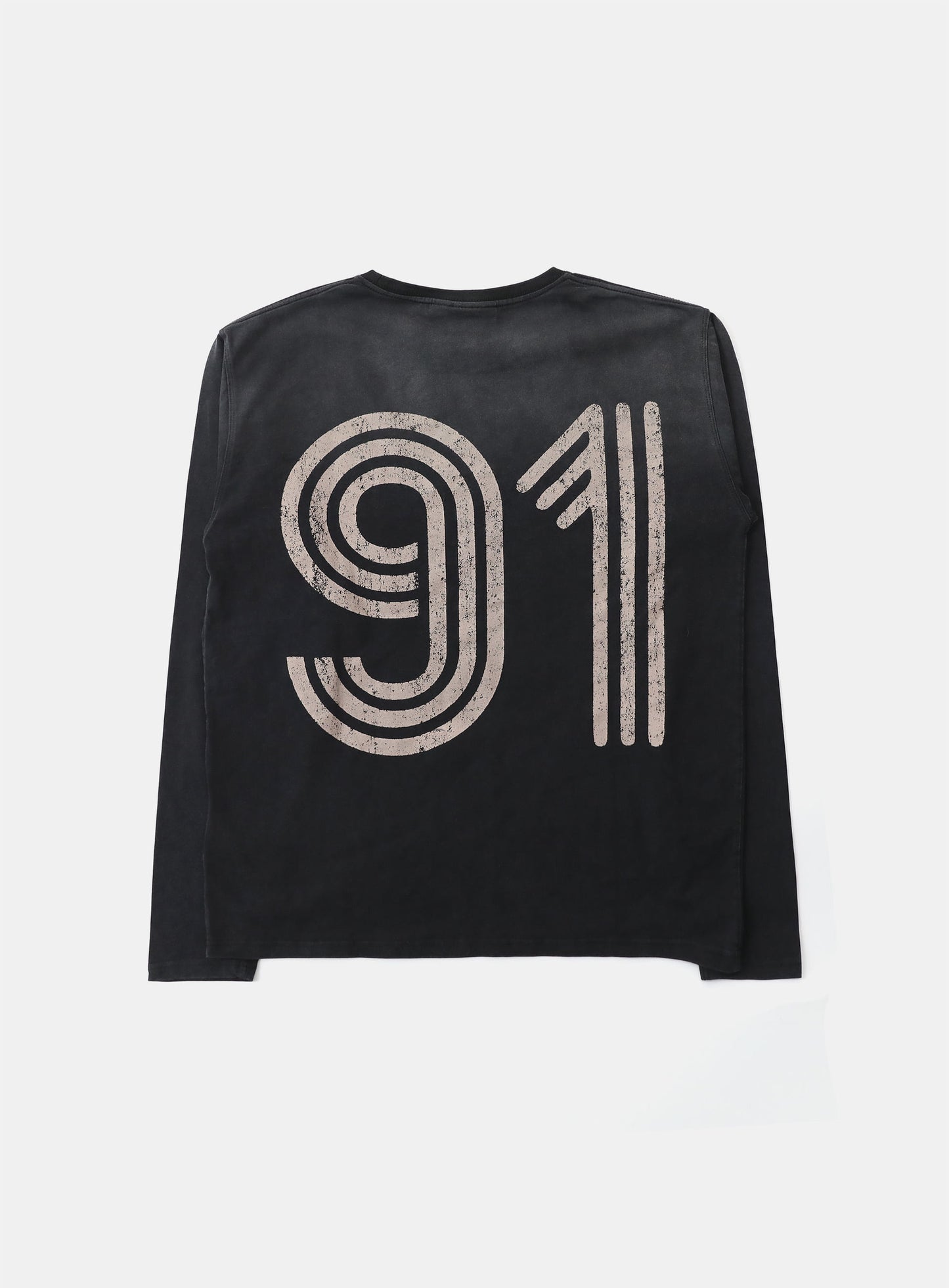 [w-tee25-195] Sun Faded 2 Long Sleeve - Black