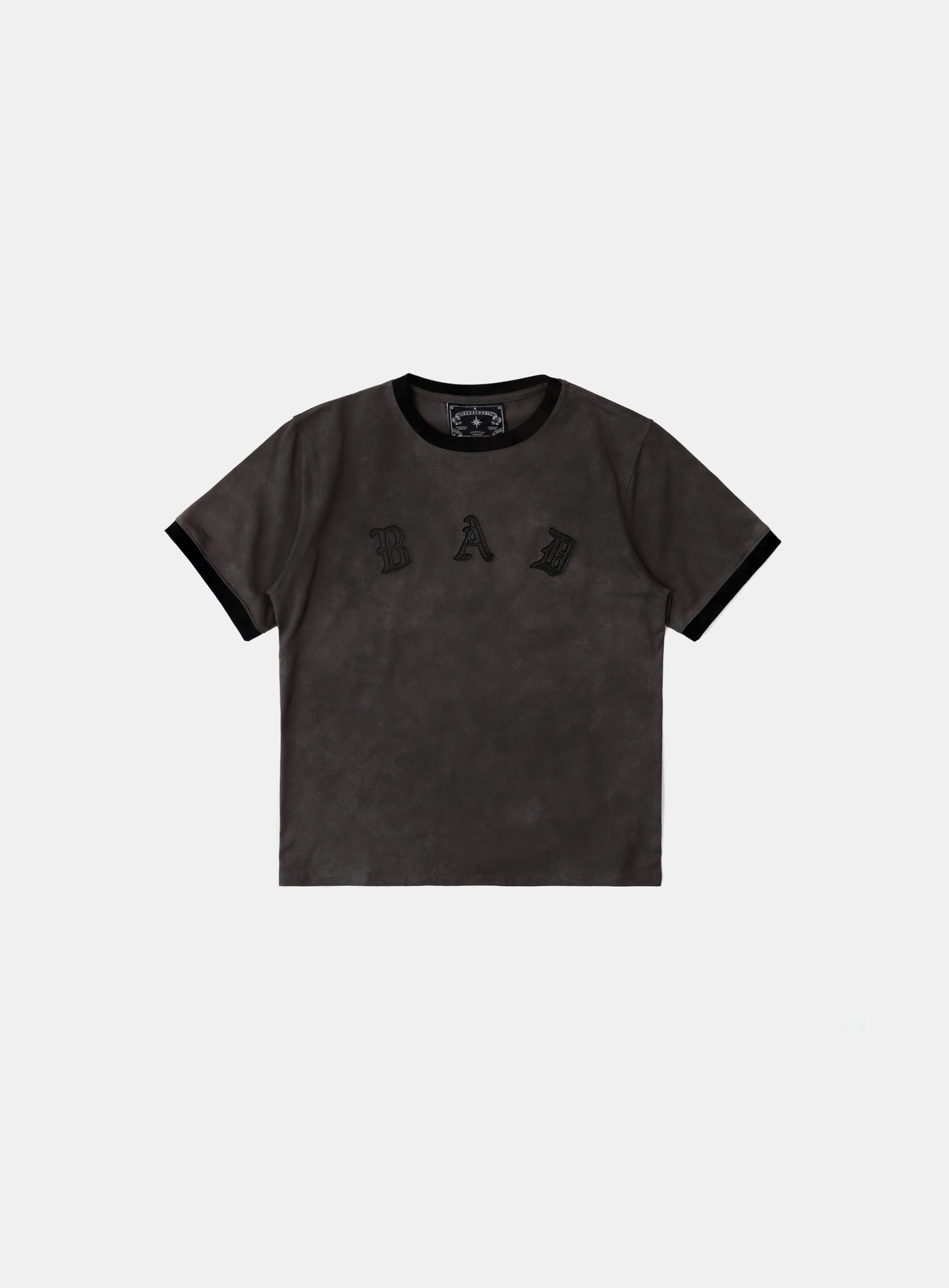 Cosmo Bad Patch Ringer T-Shirt - Charcoal