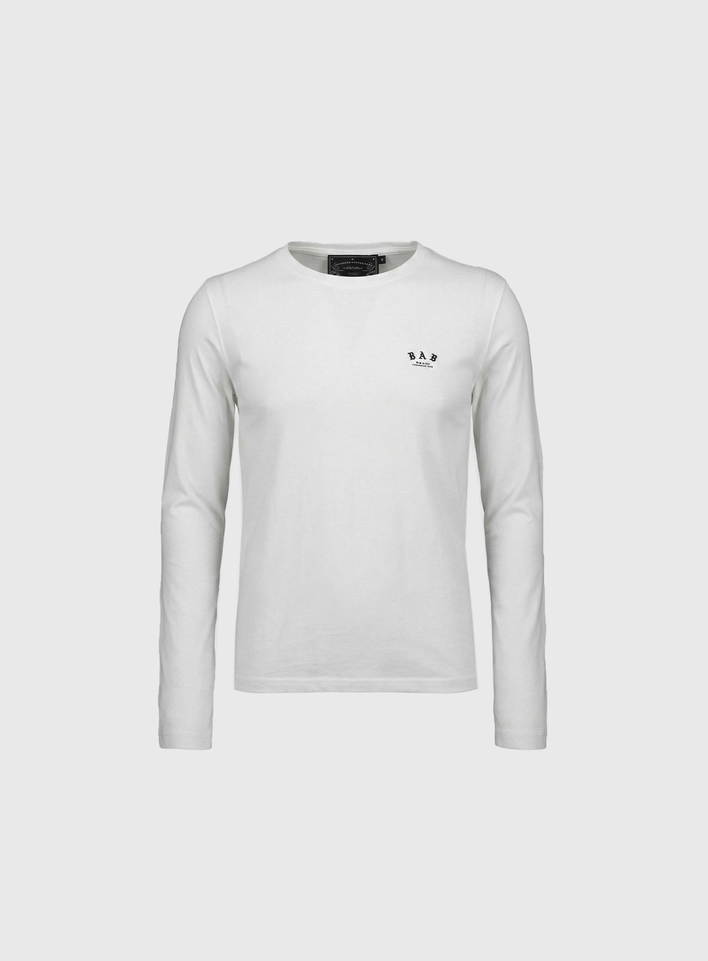 [w-tee26-019] BAD Mini Logo Fitted Long Sleeve T-Shirt - White