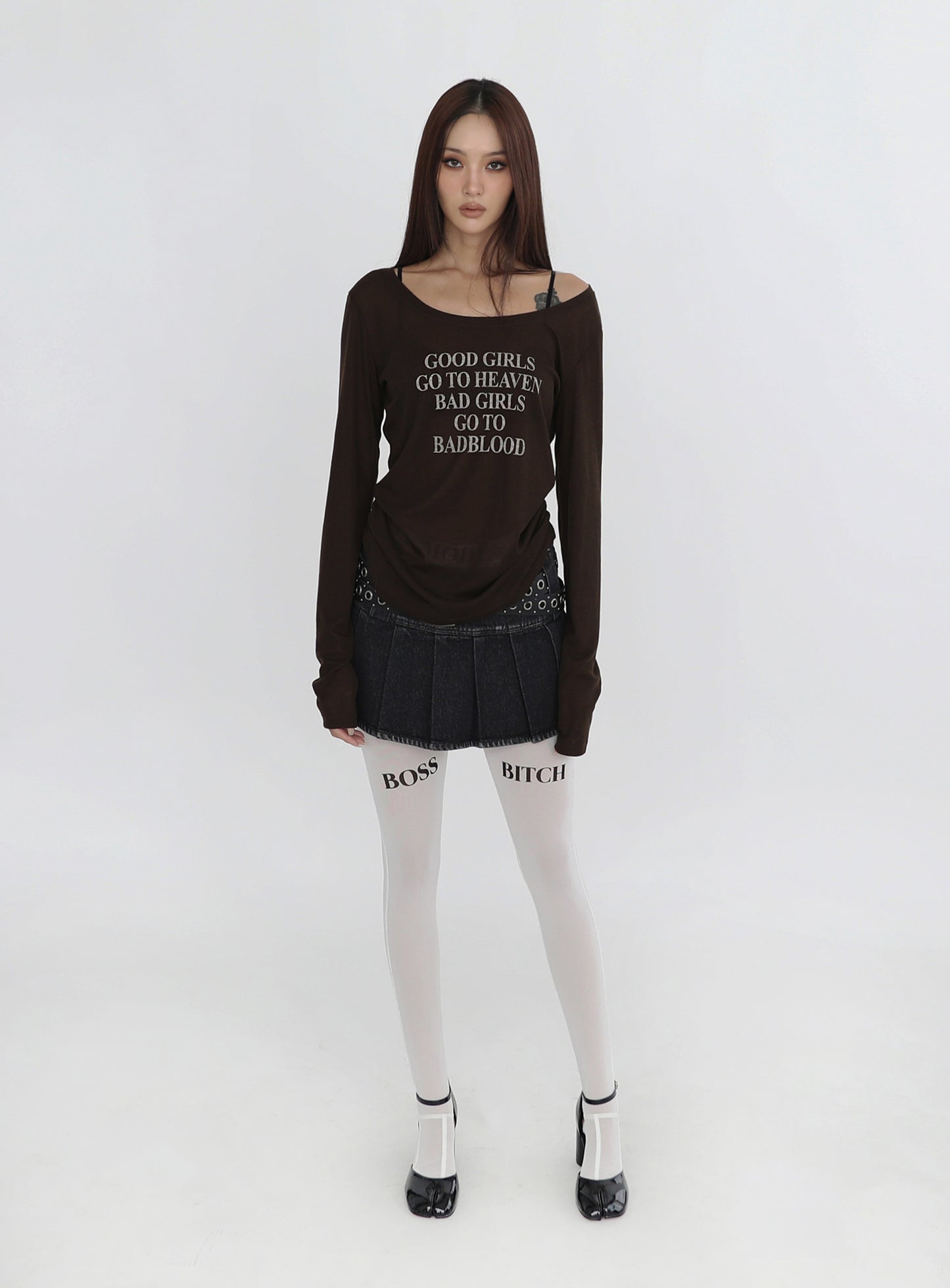Bad Girls Loose Fit Top - Espresso